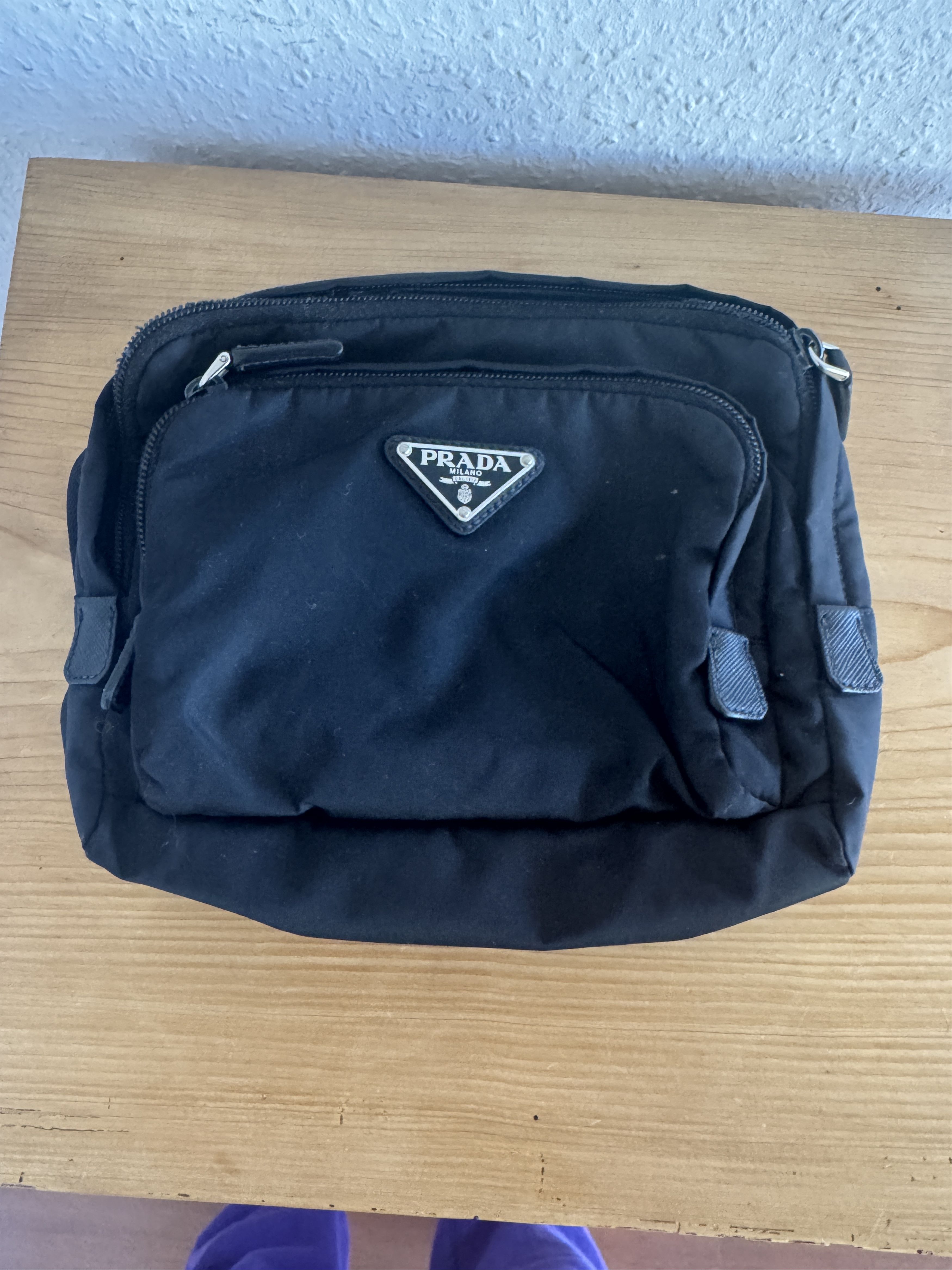 Prada PRADA TECHNICAL FABRIC BLACK WASH BAG | Grailed