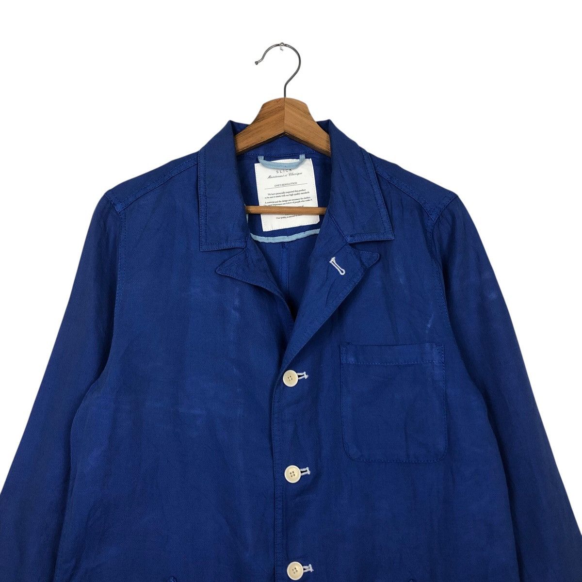 Japanese Brand 📌Rich Blue Vintage Chore Jacket Slick Issey Miyake Size US M / EU 48-50 / 2 - 4 Thumbnail