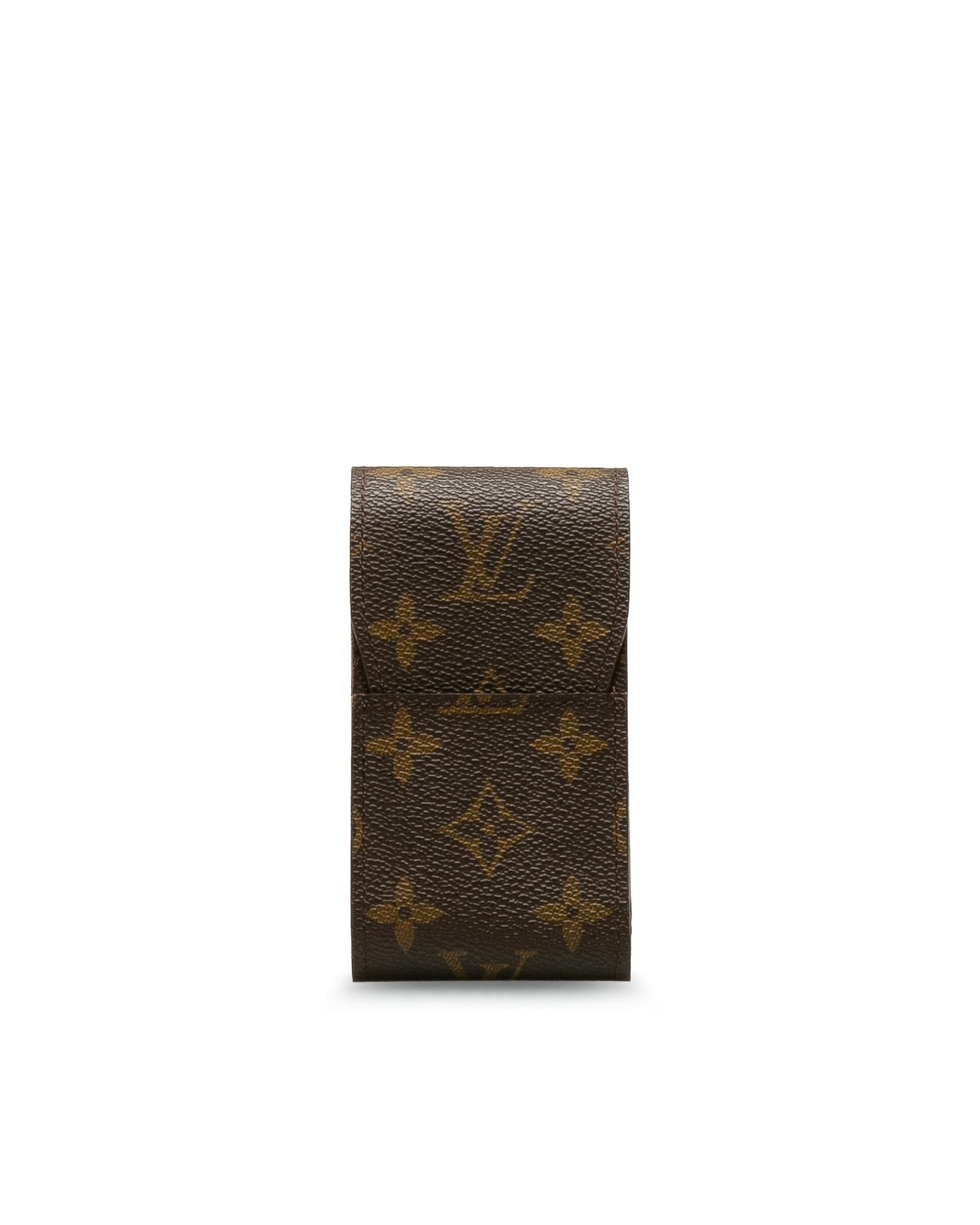 image of Louis Vuitton Monogram Canvas Cigarette Case in Brown, Women's