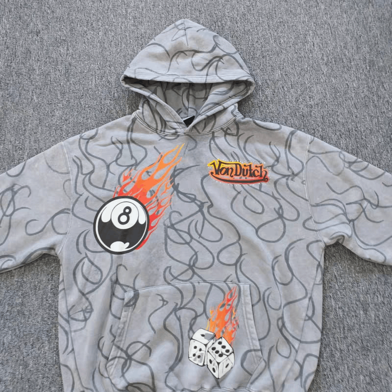 Von Dutch Von Dutch "Lucky 8-Ball" All Over Print Hoodie Size US L / EU 52-54 / 3 - 3 Thumbnail