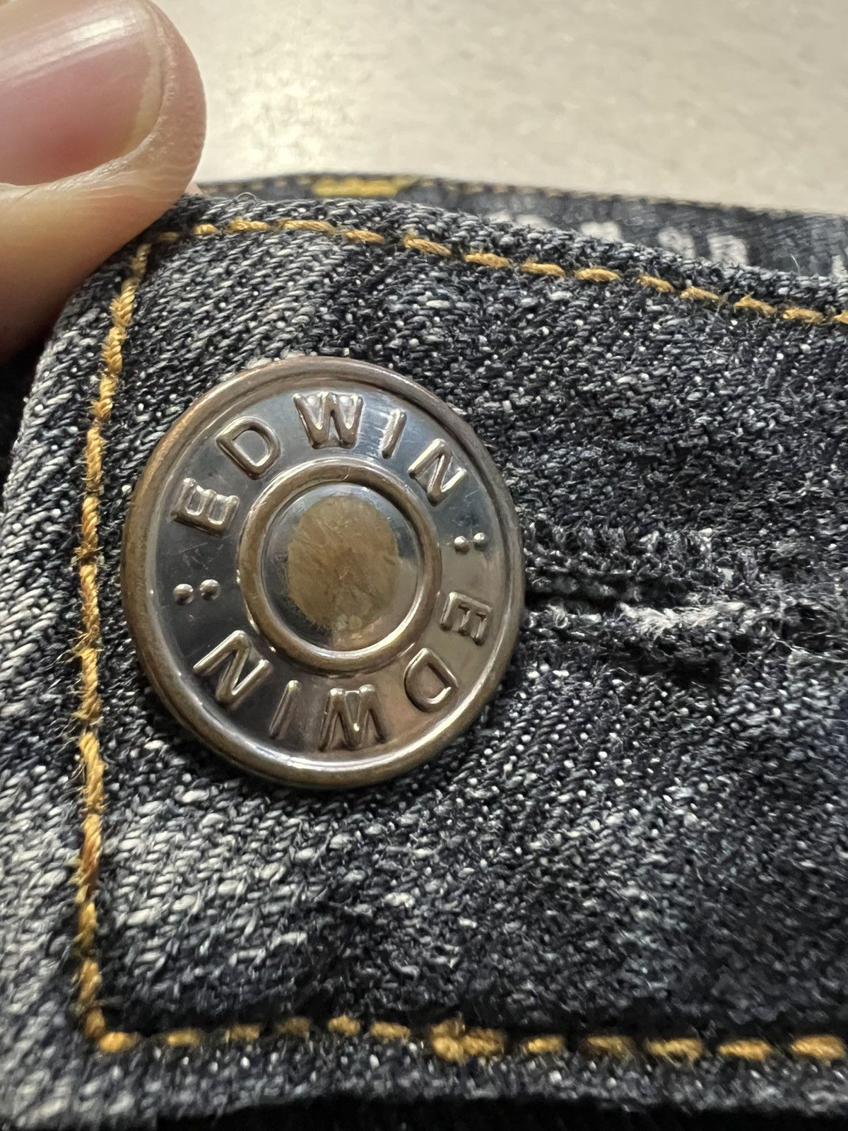 Edwin 💥Flare💥Vintage Edwin 503 Blue Trip Edgline Washed Jeans Size US 32 / EU 48 - 10 Thumbnail