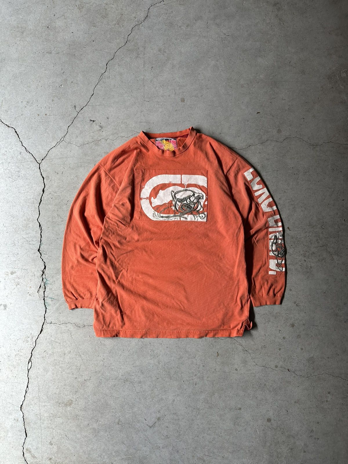 Ecko Unltd. Y2K Vintage Grunge Ecko Unltd. orange longsleeve shirt Size US XL / EU 56 / 4 - 1 Thumbnail