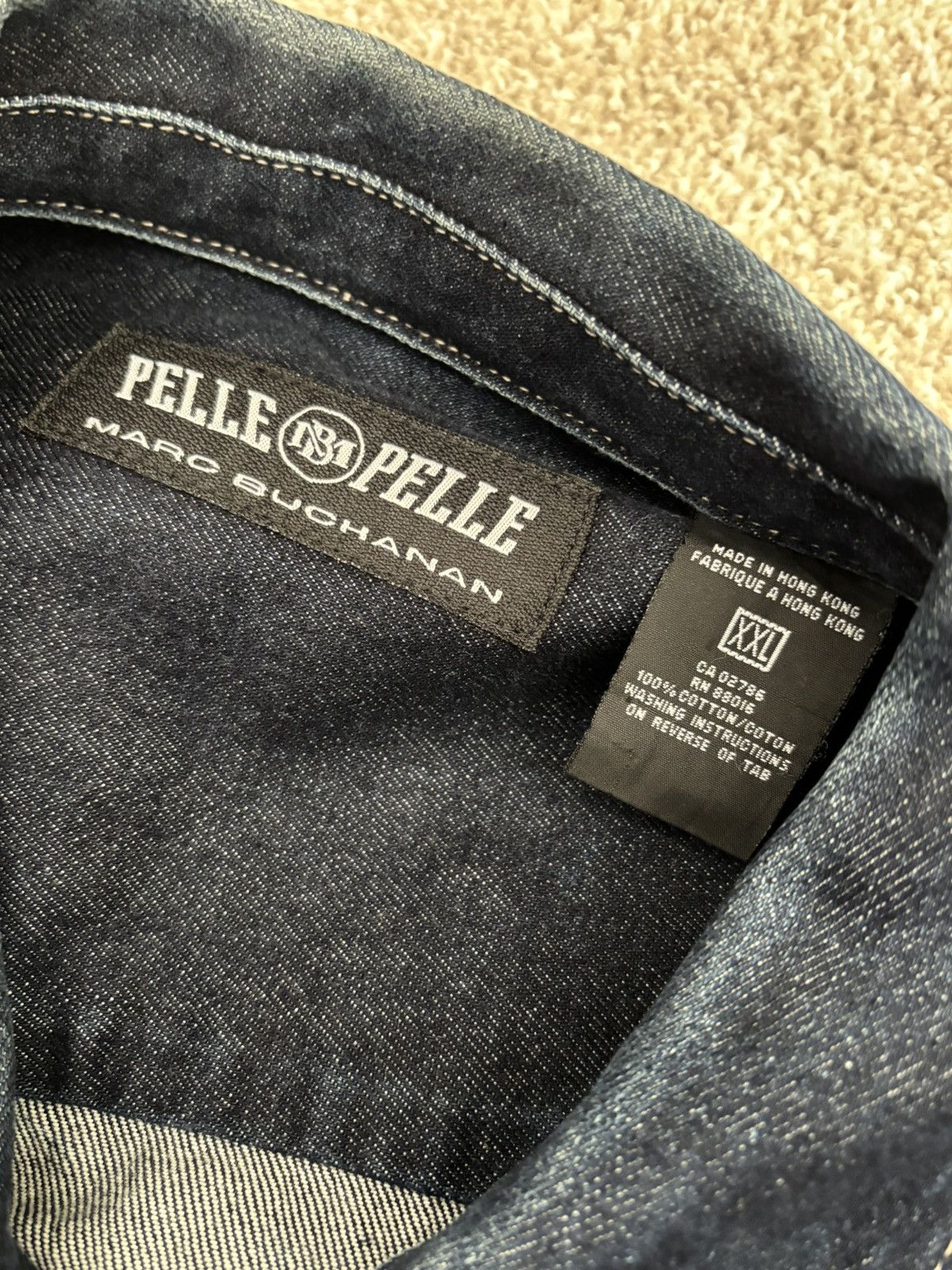 Pelle Pelle Vintage Pelle Pelle Denim Jacket Size US XXL / EU 58 / 5 - 2 Thumbnail