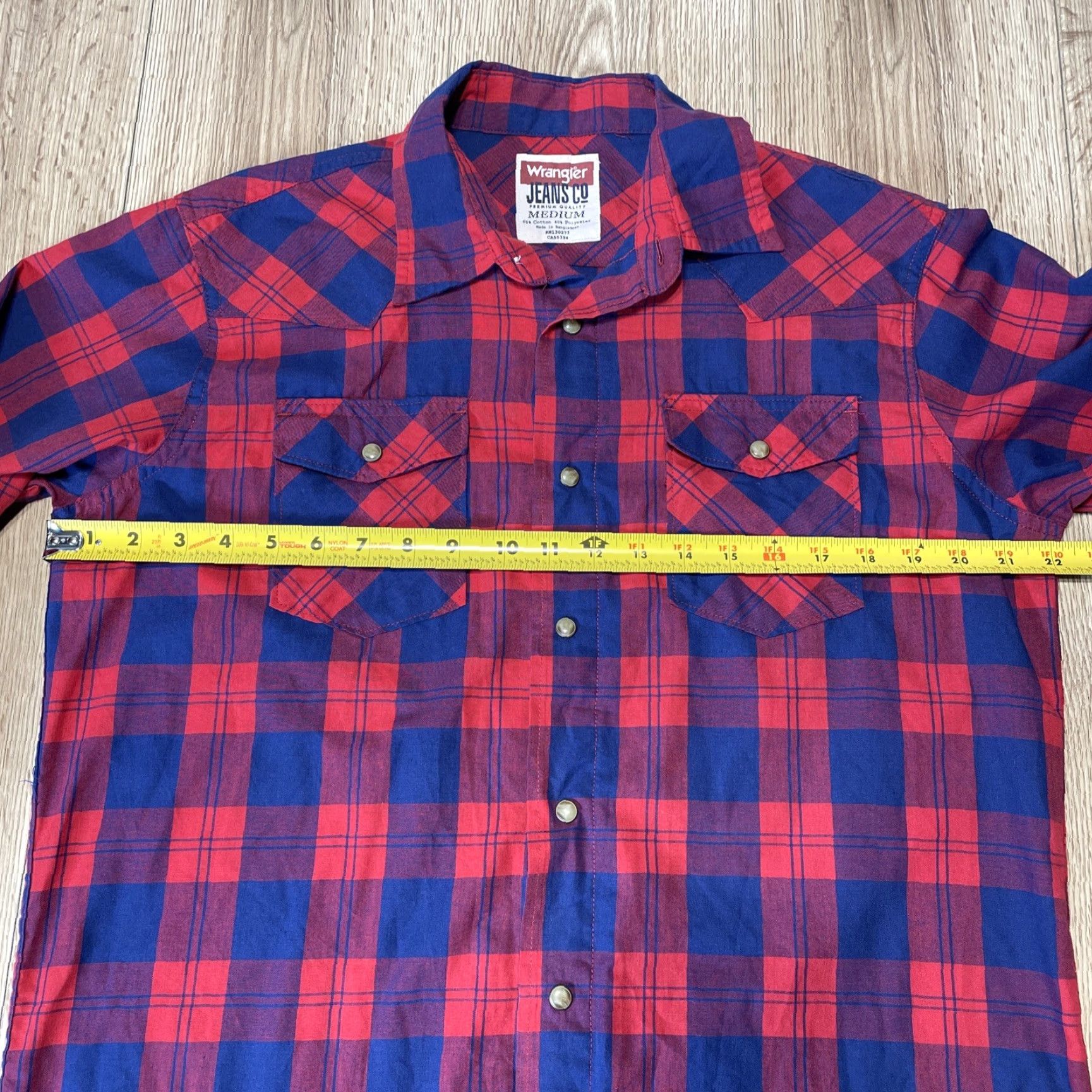 Wrangler VINTAGE Wrangler Red Plaid Button-Up Shirt Mens Medium Long Sleeve Pearl Snap Size US M / EU 48-50 / 2 - 5 Thumbnail