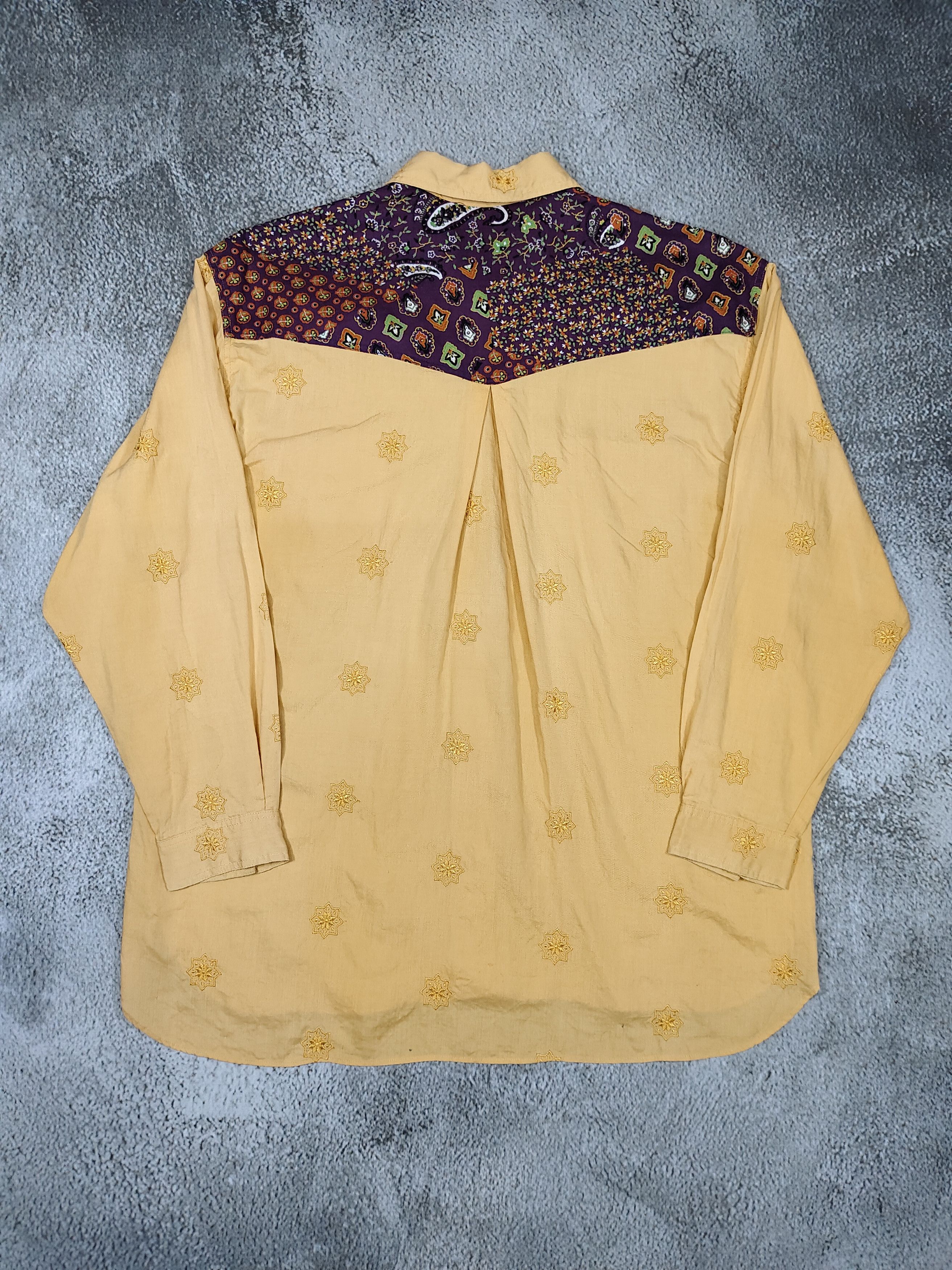 Moschino 90s Moschino- Archive Paisley Bandana Panel Rayon Shirt Size M / US 6-8 / IT 42-44 - 7 Thumbnail