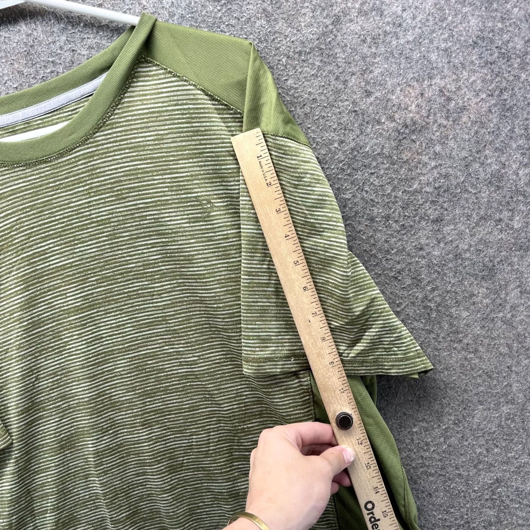Vintage Reel Legends Shirt Mens Large Green Striped Freeline Life Tee Tagless Outdoor Summer Reg/Adult Size US L / EU 52-54 / 3 - 5 Thumbnail