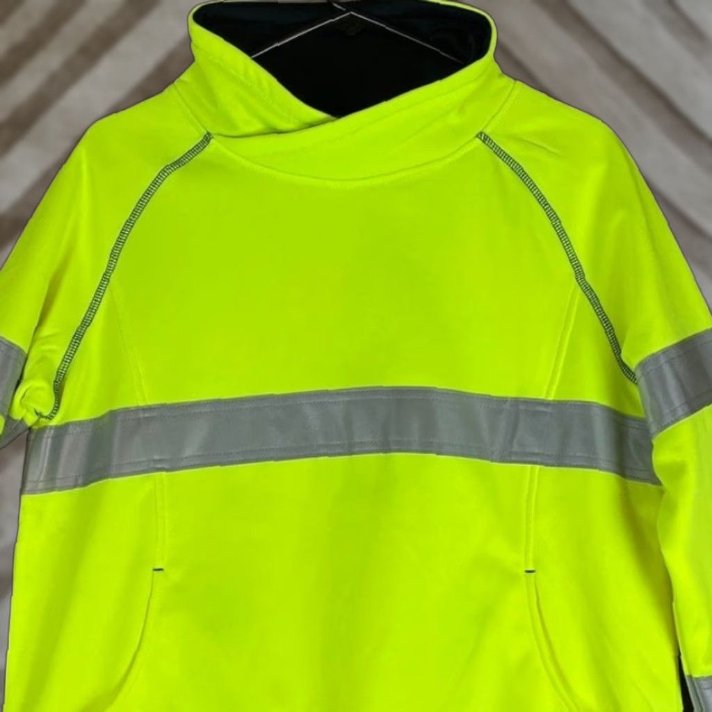 Sisley Bisley Womens Sweatshirt Neon Outdoor Workwear Long Sleeve Cowl Neck Stretch S Yellow Size S / US 4 / IT 40 - 1 Thumbnail