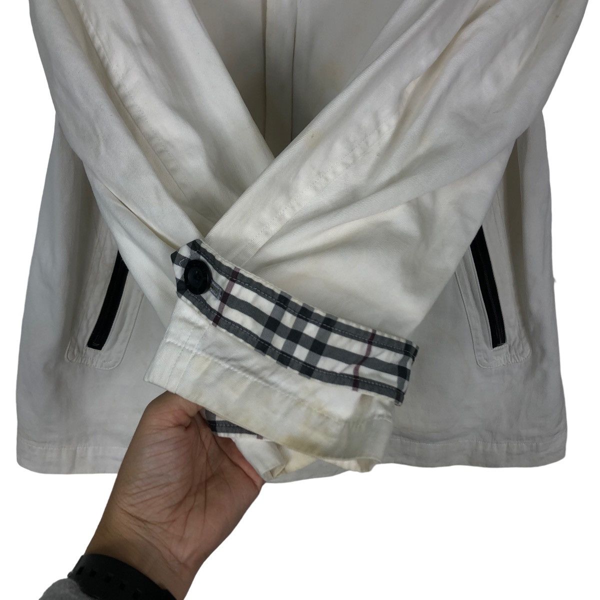 Burberry 🔥90’s Vintage Biker Jacket Burberry Black Label Nova Check Size US L / EU 52-54 / 3 - 11 Thumbnail