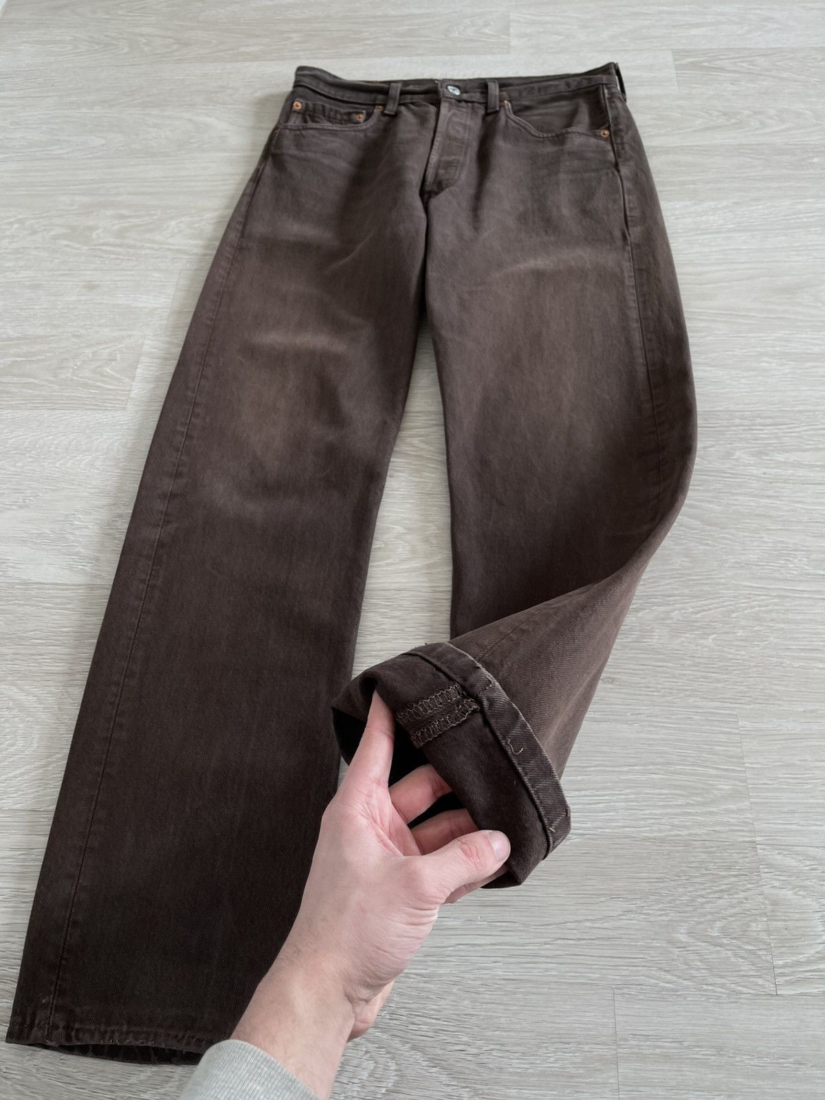 Levi's 90's Vintage Levi's 501 Faded Brown Rare Denim Jeans 32x30 Size US 32 / EU 48 - 6 Thumbnail