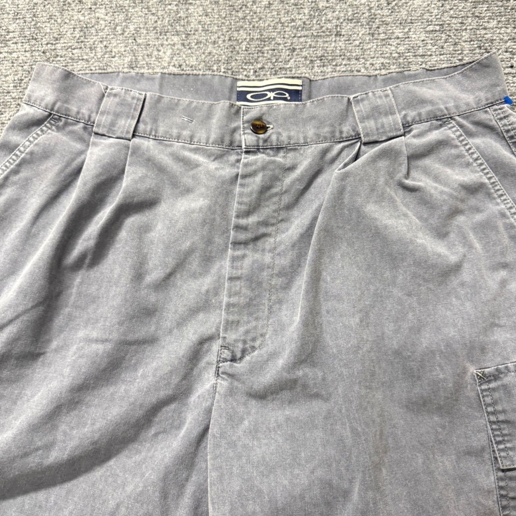 Ocean Pacific Ocean Pacific Cargo Shorts Men 36 Cotton Blend 6 Pocket Outdoor Gray Y2K Cargo Shorts Men 36 Gray Size US 36 / EU 52 - 4 Thumbnail