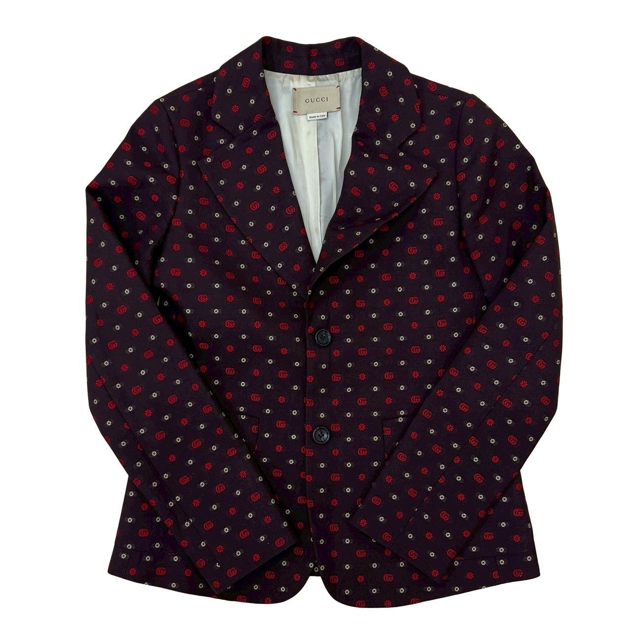 Gucci Gucci Gucci GG Flower Wool Cotton Tailored Jacket Textile Outerwear DUTY FREE for USA Size ONE SIZE - 1 Thumbnail