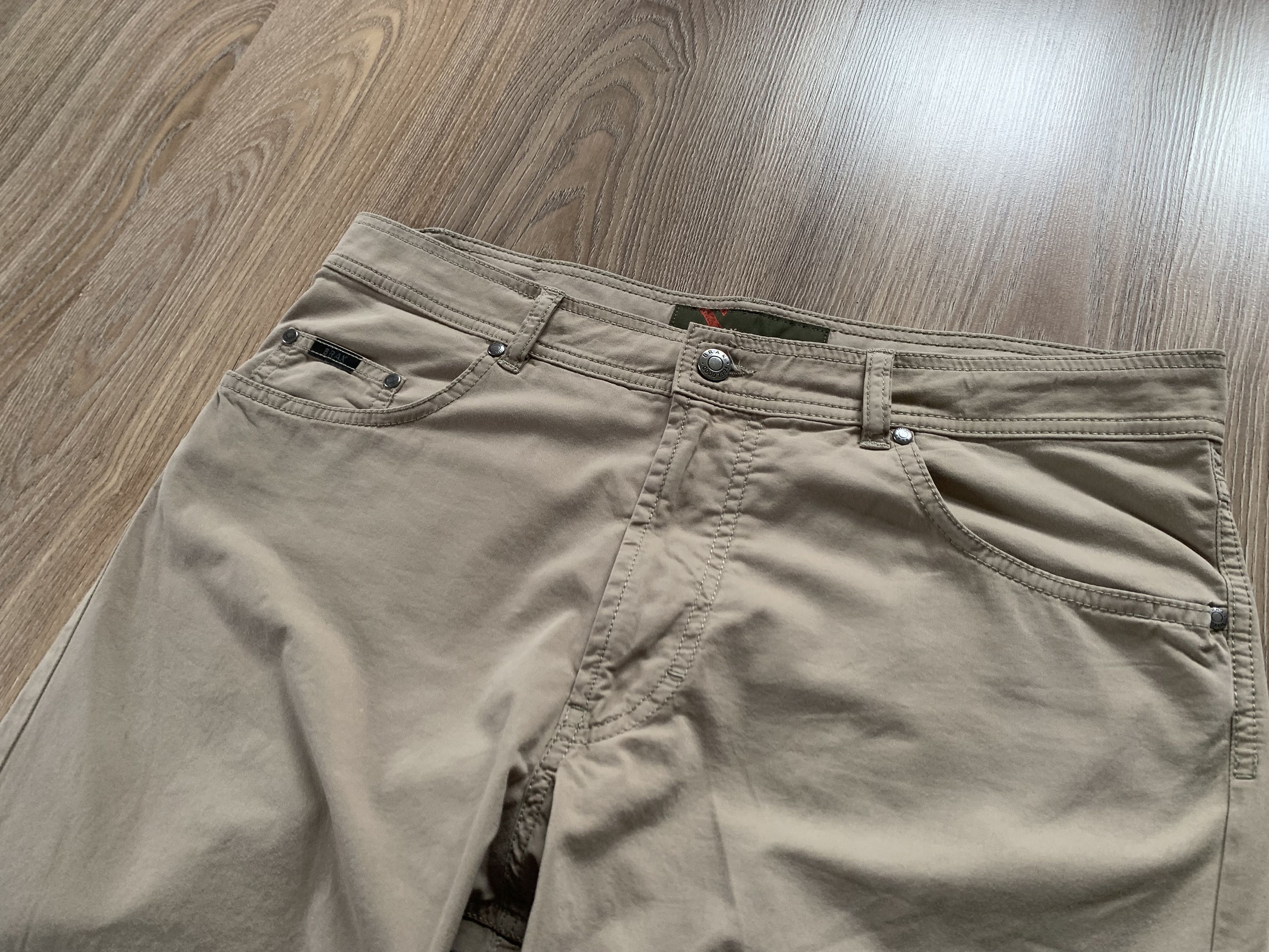 BRAX Brax Carlos Men's Beige Stretch Pants Trousers Size US 36 / EU 52 - 4 Thumbnail
