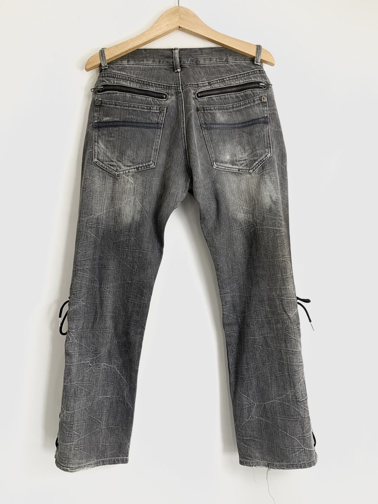 Japanese Brand Lace up Flared double focus wash japanese brand Size US 32 / EU 48 - 2 Thumbnail