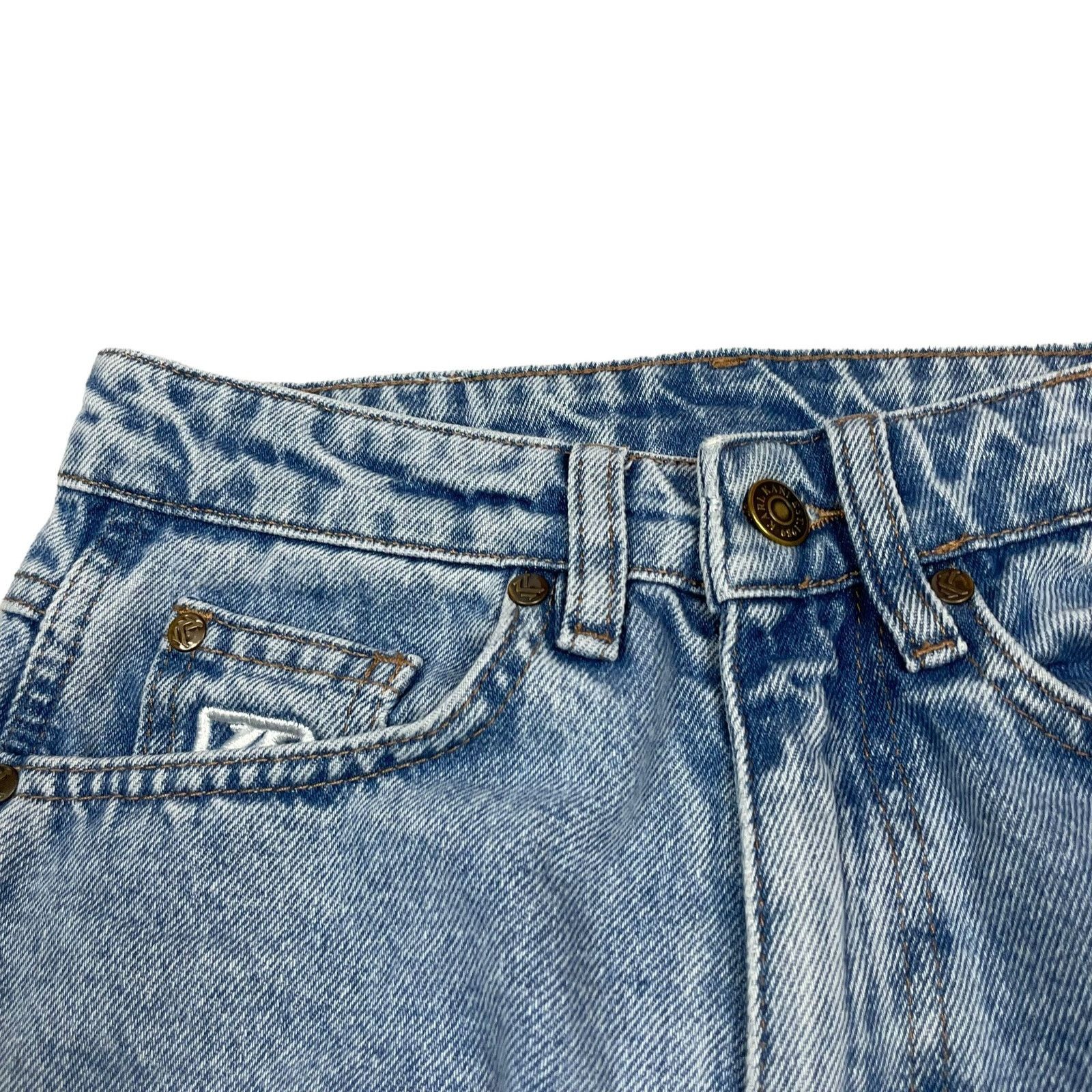 Karl Kani Karl Kani Adults Blue Zip Fly Straight Leg Denim Jeans XXS Size US 28 / EU 44 - 3 Thumbnail
