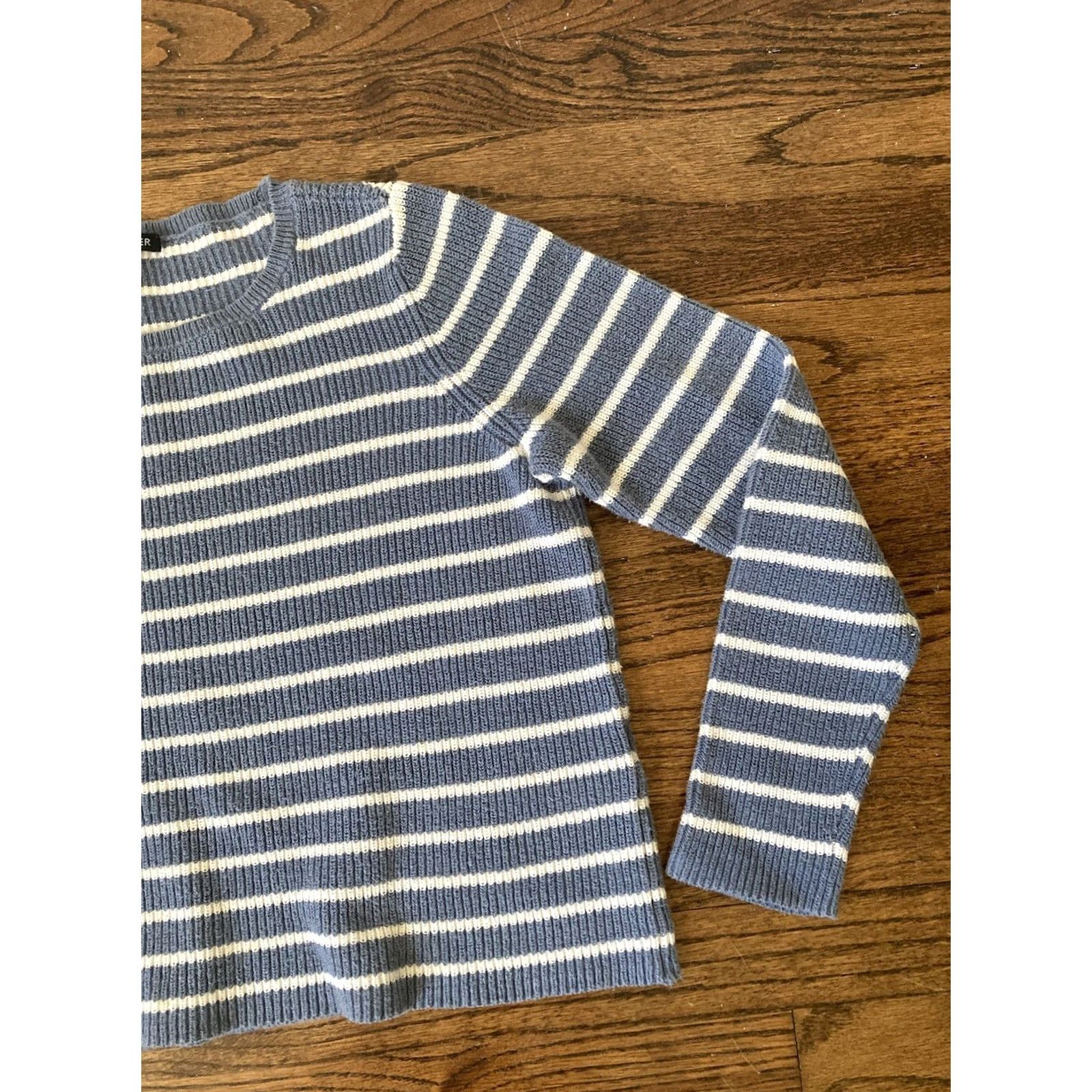 Eileen Fisher Eileen Fisher Striped Sweater Womens XS Hemp Organic Cotton Blue White Pullover Knit Long Sleeve Casual Workwear Size XS / US 0-2 / IT 36-38 - 3 Thumbnail