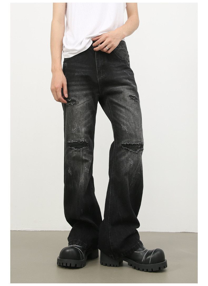 Japanese Brand × Jean Vintage high street flared ripped jeans Size US 32 / EU 48 - 5 Thumbnail