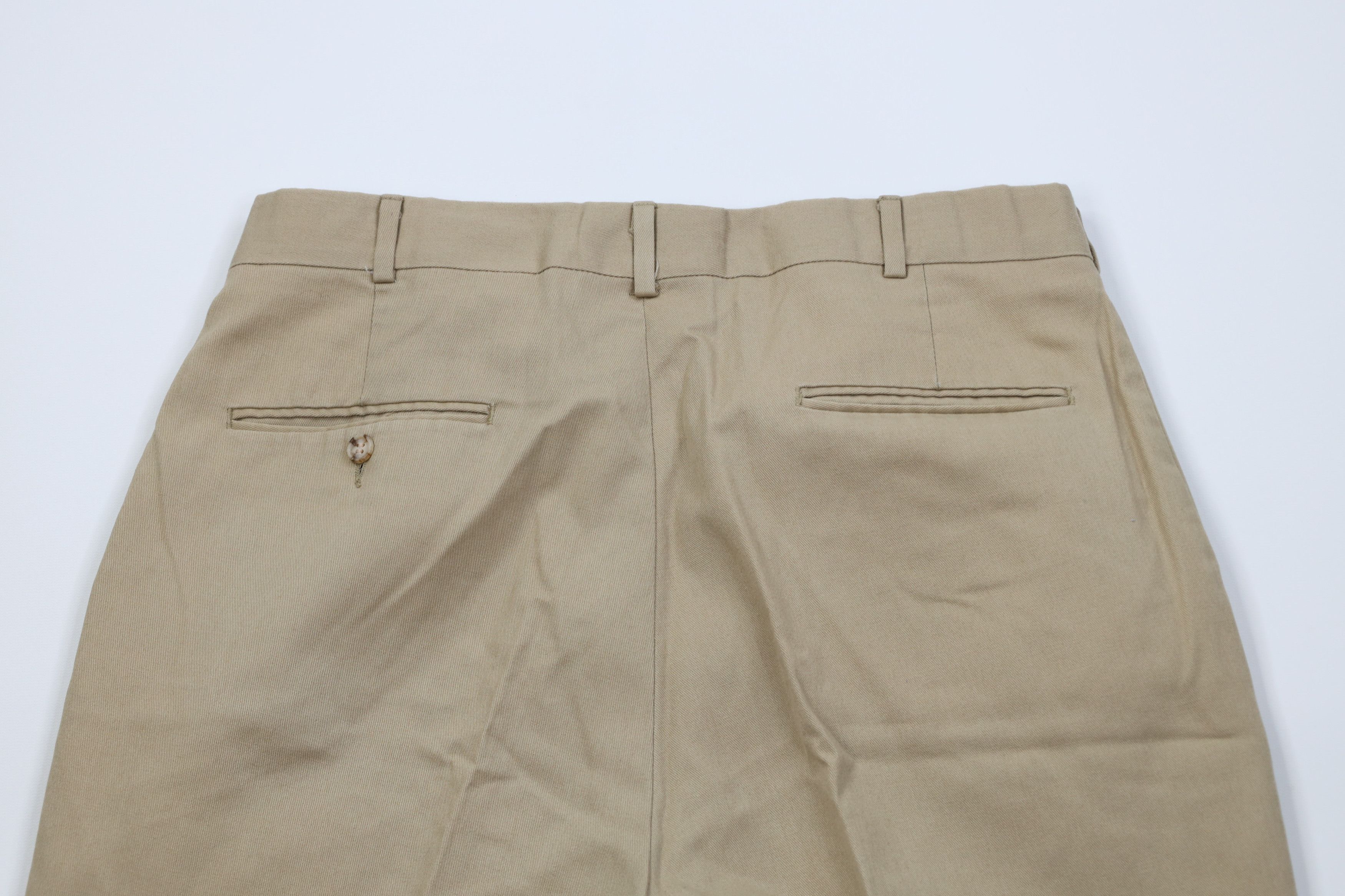Vintage Vintage 70s Streetwear Wide Leg Chino Pants Trousers Tan Size US 34 / EU 50 - 11 Thumbnail