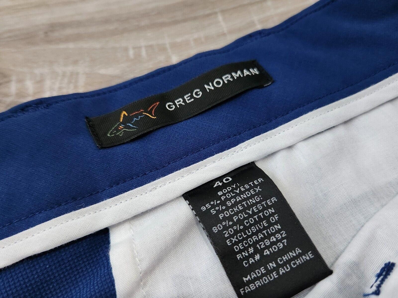 Greg Norman Greg Norman Shorts 40 Blue Golf Flat Front Stretch Polyester Size US 40 / EU 56 - 2 Thumbnail