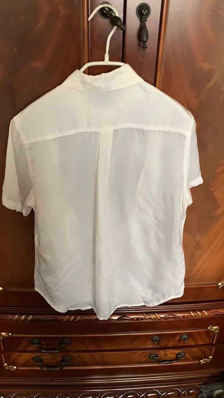 Comme des Garcons Comme Des Garcons A white shirt with short sleeves 2506-Nex Size XS / US 0-2 / IT 36-38 - 2 Thumbnail