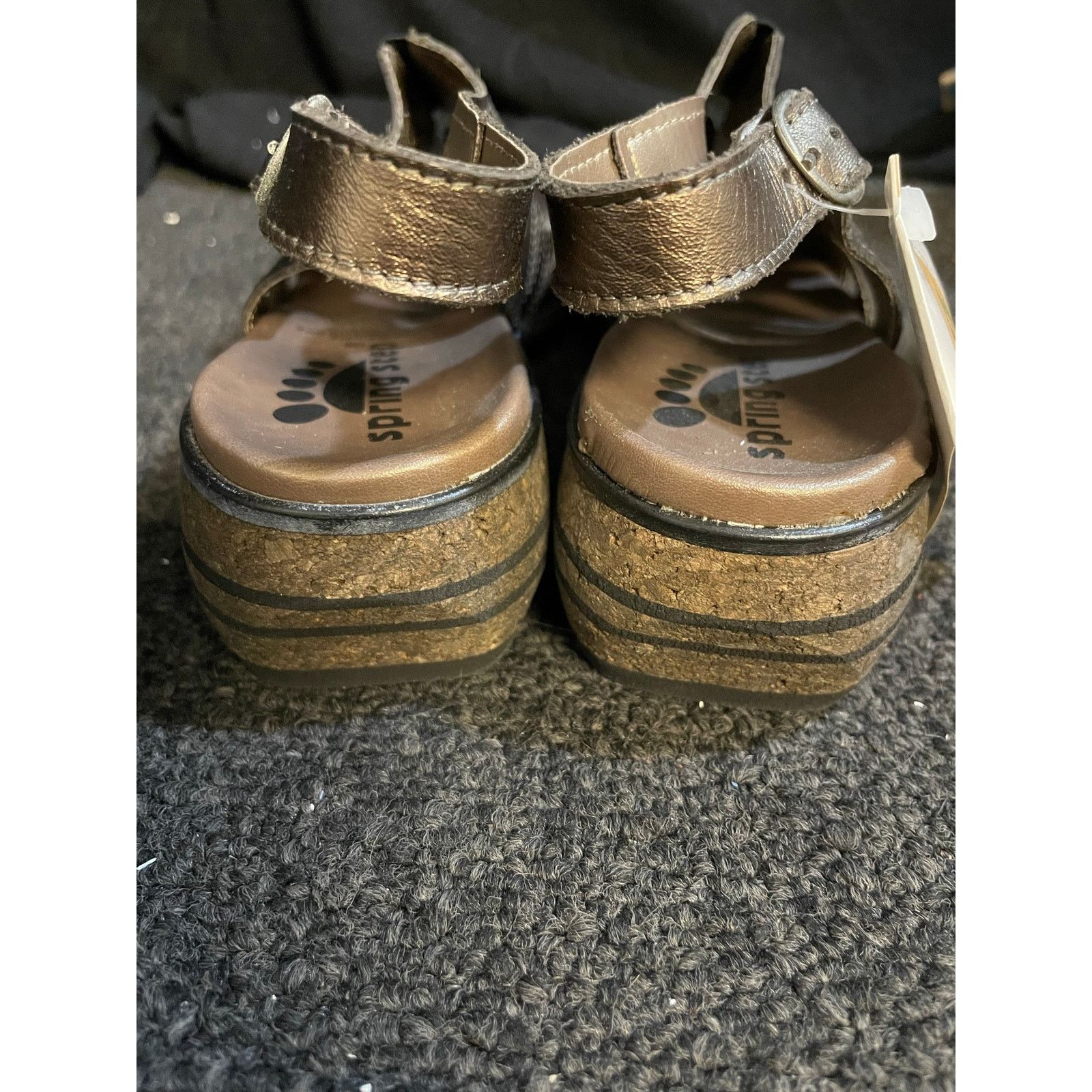 Other Women’s Spring Step Bronze & Black Slingback Sandals 39 NEW Size US 8 / IT 38 - 6 Thumbnail