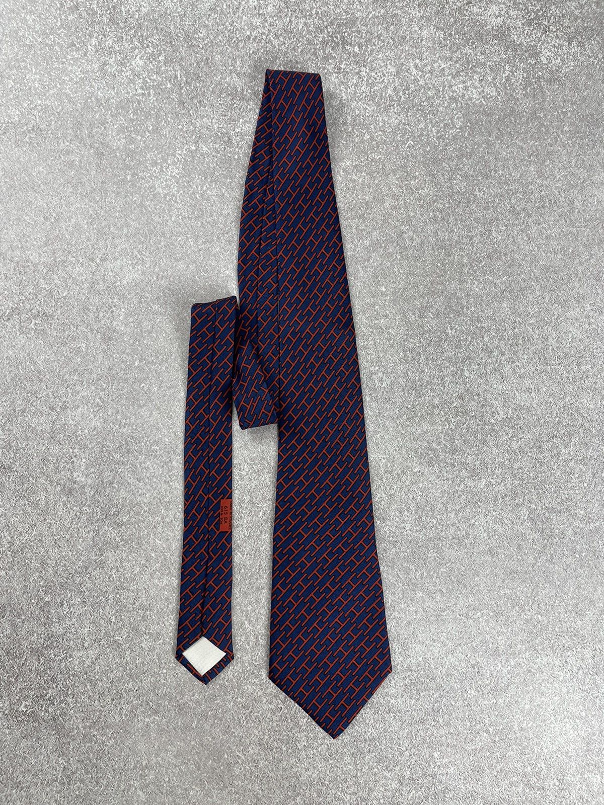 Vintage Hermes Paris Monogram Silk Tie