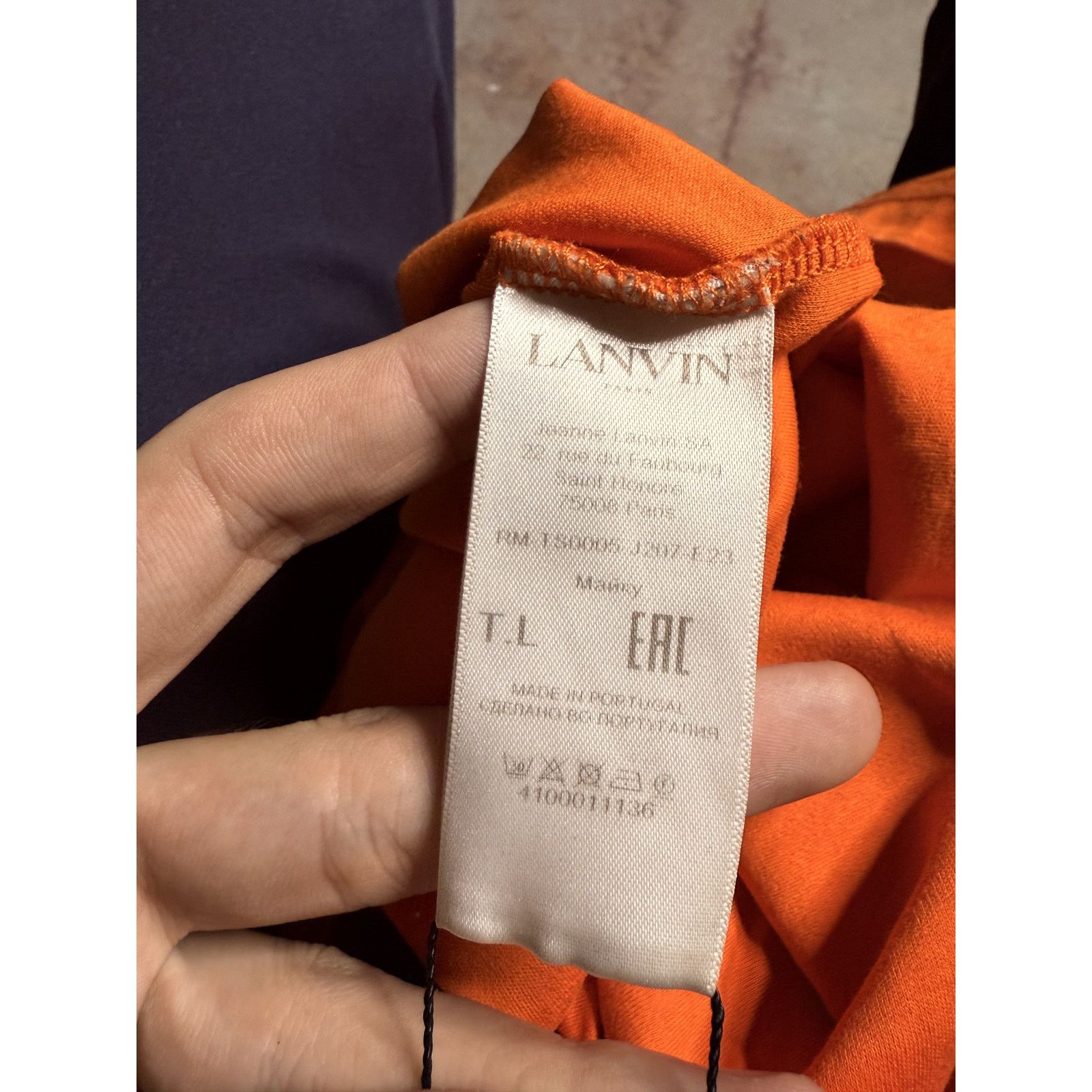 Lanvin Lanvin Tee Orange Large Used Size US L / EU 52-54 / 3 - 2 Thumbnail