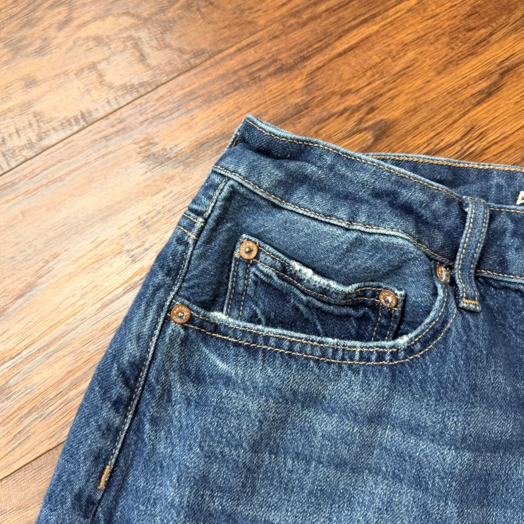 American Eagle Outfitters American Eagle Outfitters Jeans Skirt Womens 12 Low Rise Dark Wash Denim Midi Maxi Slit Pockets Blue Regular 31x34 Size 34" / US 12 / IT 48 - 3 Thumbnail