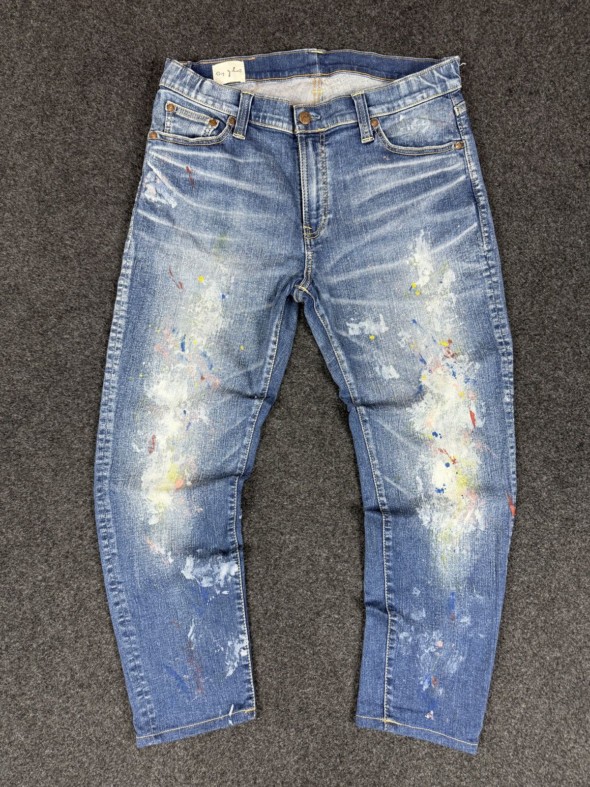 Big John × Japanese Brand Big John Denim Pants Jeans Painted stretch Size US 32 / EU 48 - 1 Thumbnail