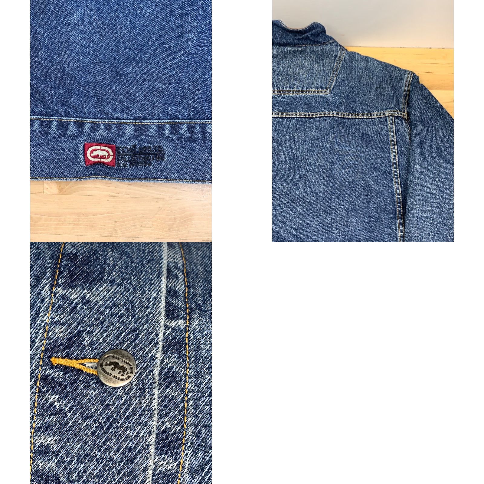 Ecko Unltd. Ecko Unltd. Denim Trucker Jacket Mens XL Blue Button Y2K Streetwear 10984 Size US XL / EU 56 / 4 - 10 Thumbnail