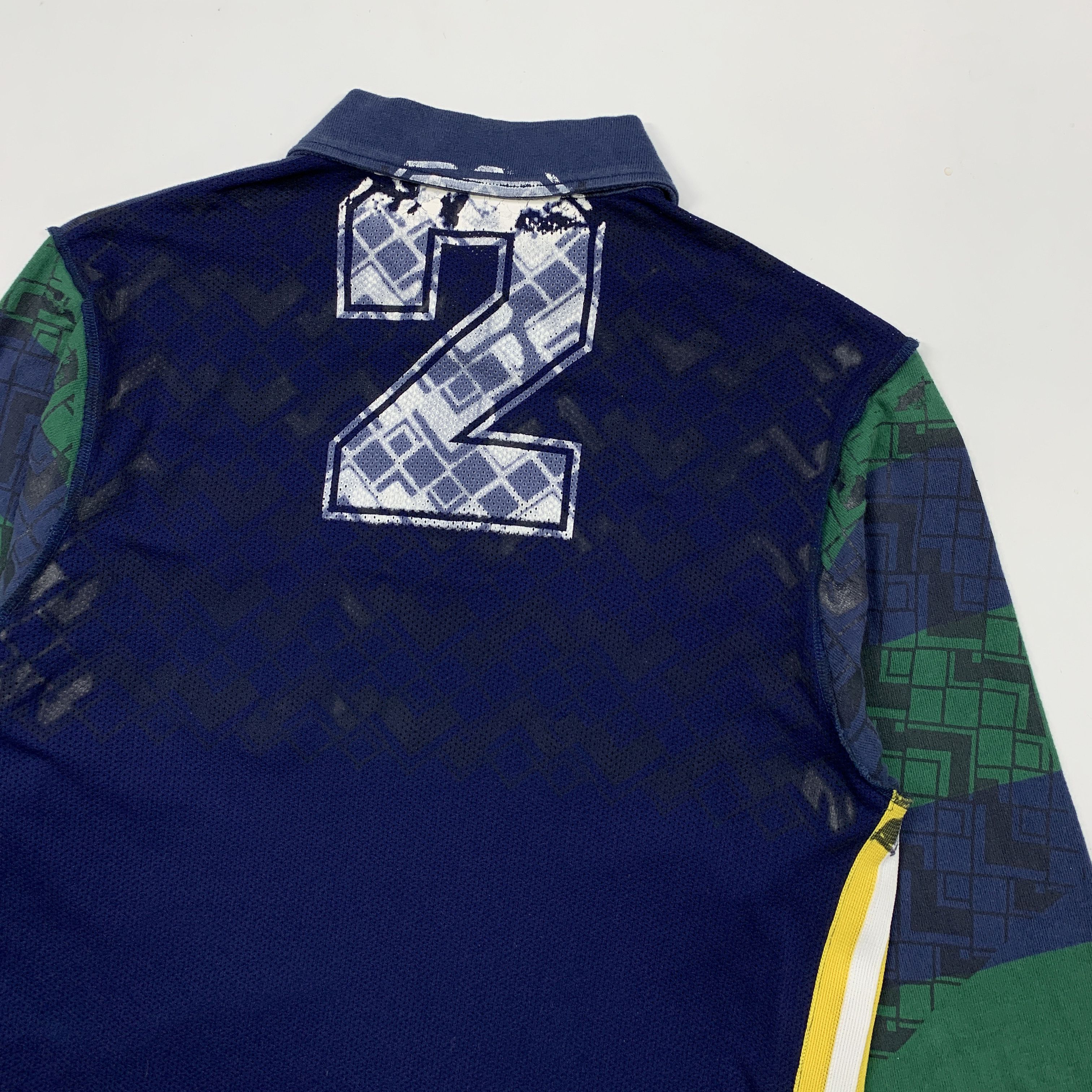 Comme des Garcons 00s Hybrid Rugby Polo Shirt / Mesh Jersey Size US M / EU 48-50 / 2 - 4 Thumbnail