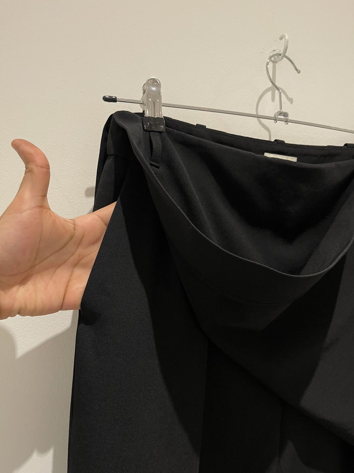 Dries Van Noten Dries Van Noten Black Mixed Wool Hybird Skirt Trousers Size US 30 / EU 46 - 6 Thumbnail