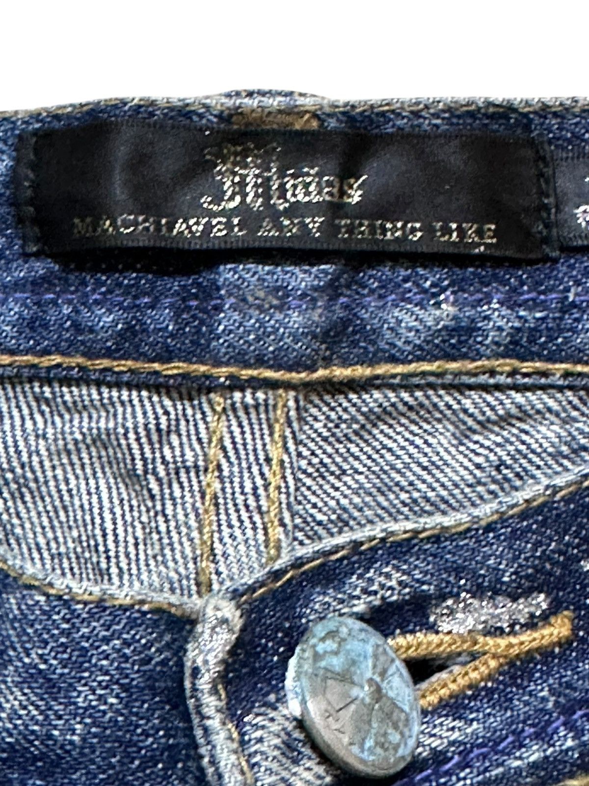 Tornado Mart Vintage Midas Flare Bootcut Paint Splatter Grunge Denim Size US 31 - 8 Thumbnail