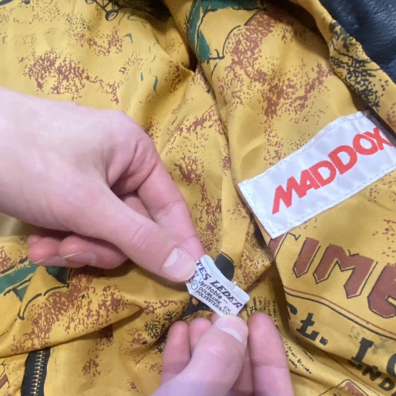 Other Black leather jacket with a hint of yellow, featuring Size 36R - 7 Thumbnail