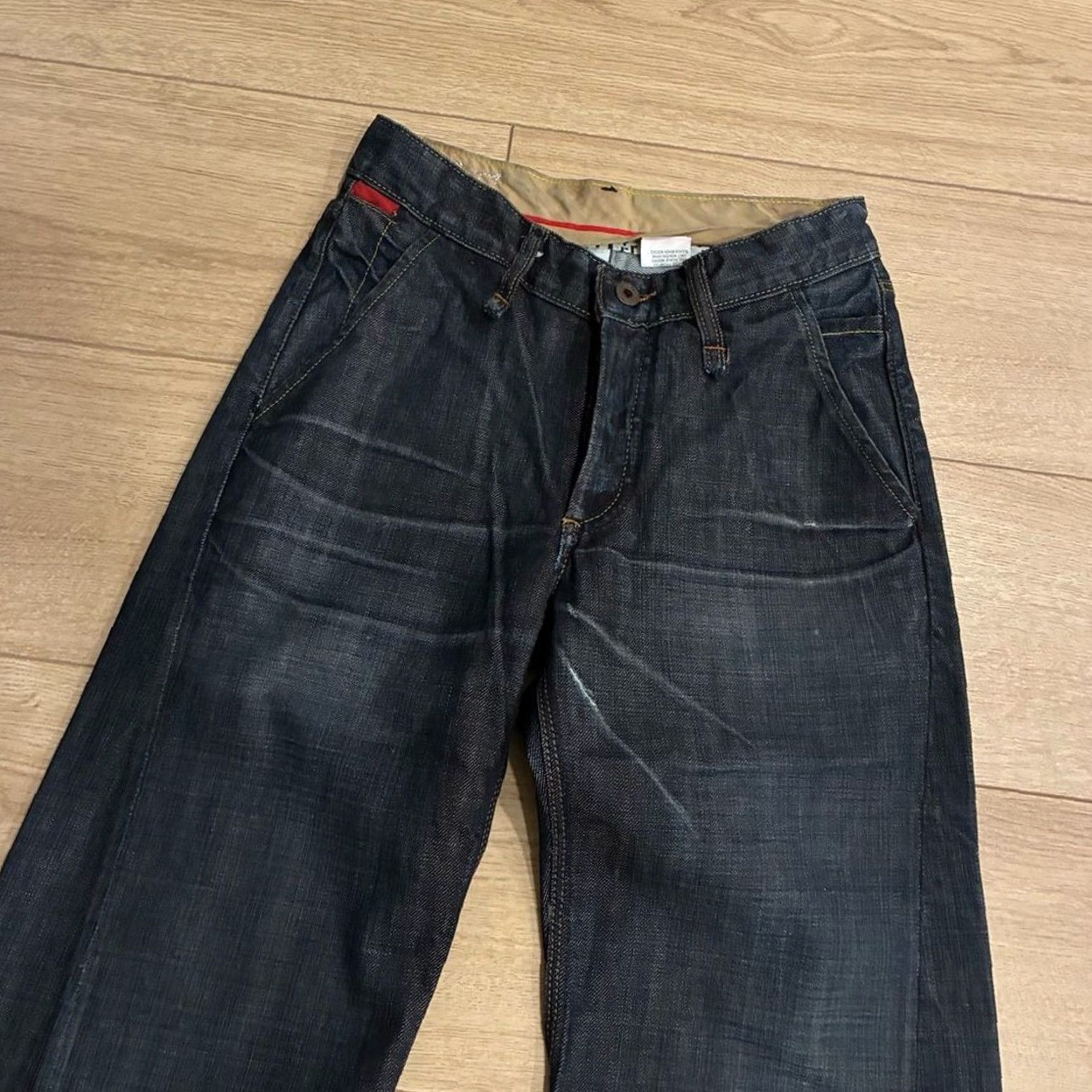 Denime Rogan Jeans Denim Dark Wash Button Fly Funnel Straight 28x34 Men Size 28 Regular New without Tags Size US 28 / EU 44 - 2 Thumbnail