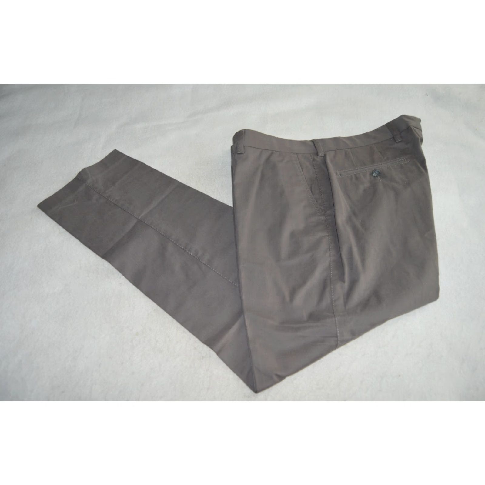 Vintage Black Brown 1826 Mens Slim Chino Pants Flat Front 38x32 Grey Casual City Preppy 5-Pocket Womens? Size US 38 / EU 54 - 2 Thumbnail