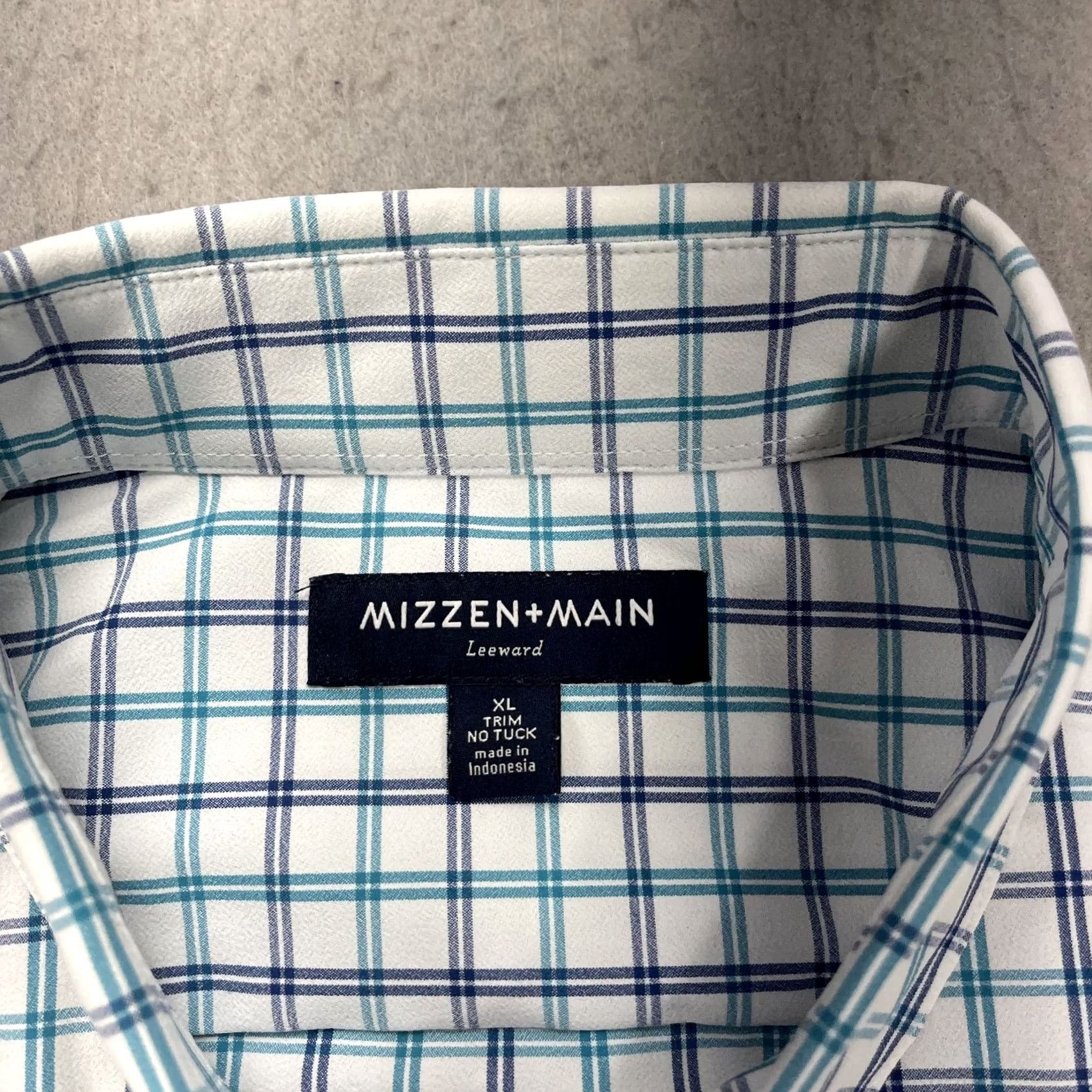 Mizzen+Main Mizzen+Main Shirt Mens 2XL Trim Fit White Blue Check Button-Up Casual Preppy Spring Summer Fall Whitespace Womens Mens Girls Century Size US XXL / EU 58 / 5 - 3 Thumbnail