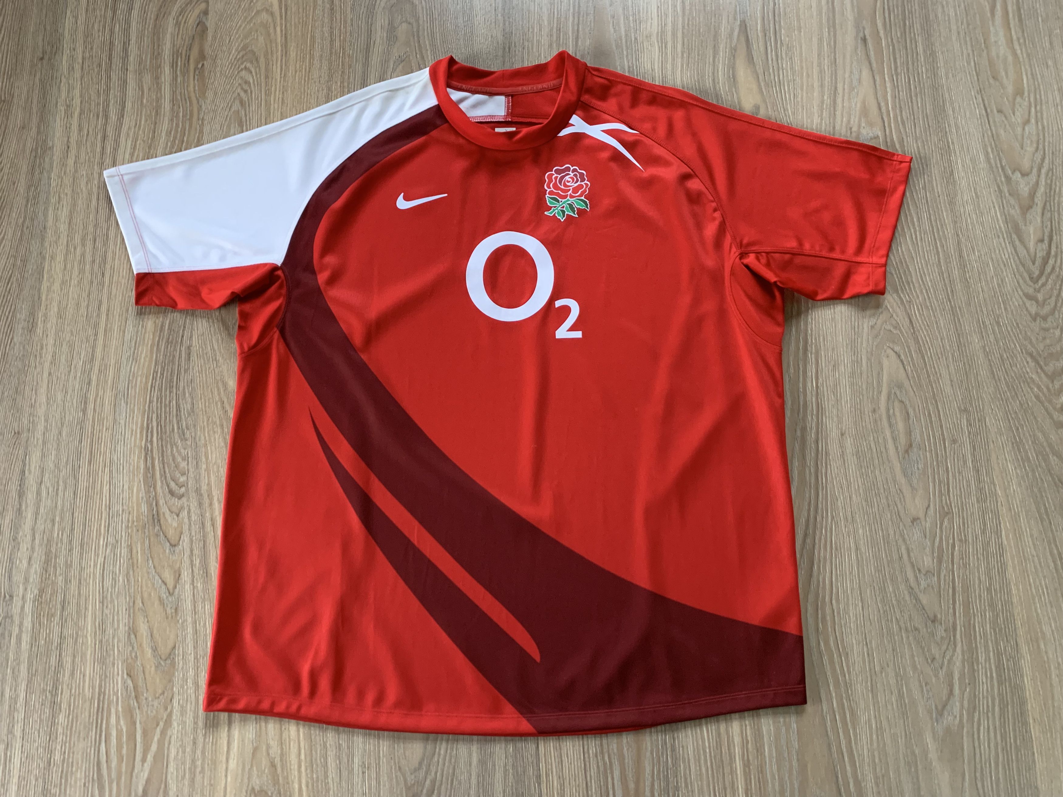 Nike Nike Vintage England Rugby O2 Jersey Size US XXL / EU 58 / 5 - 2 Thumbnail