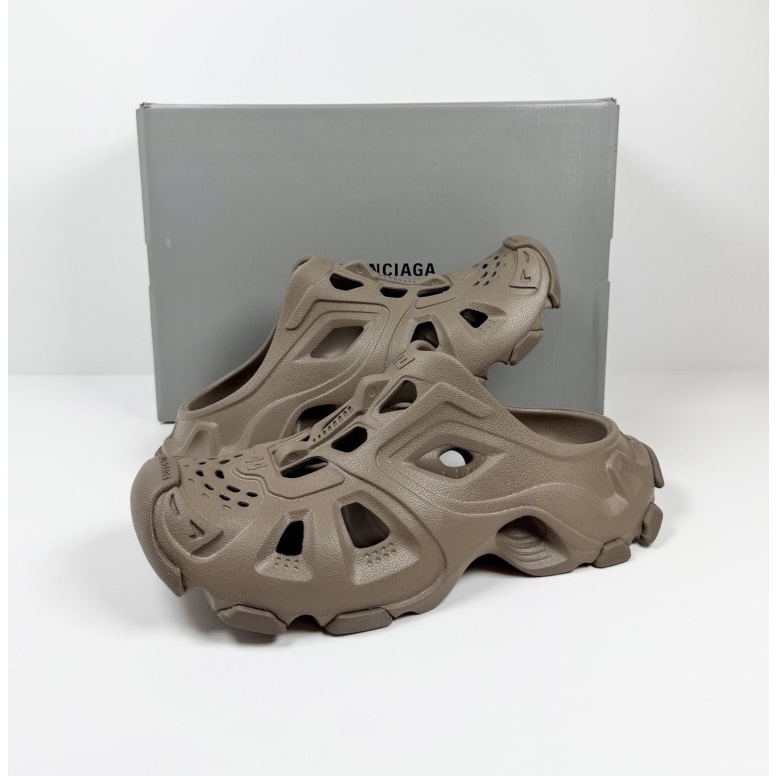 Balenciaga Size 44EU/11US - Balenciaga HD Mule Slip On Taupe NEW! Size US 11 / EU 44 - 2 Thumbnail