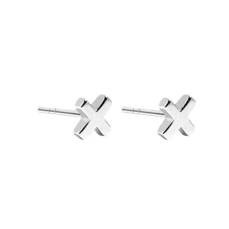 Jewelry Cross Retro Earrings One Pairs Chrome Jewelry Size ONE SIZE - 6 Thumbnail