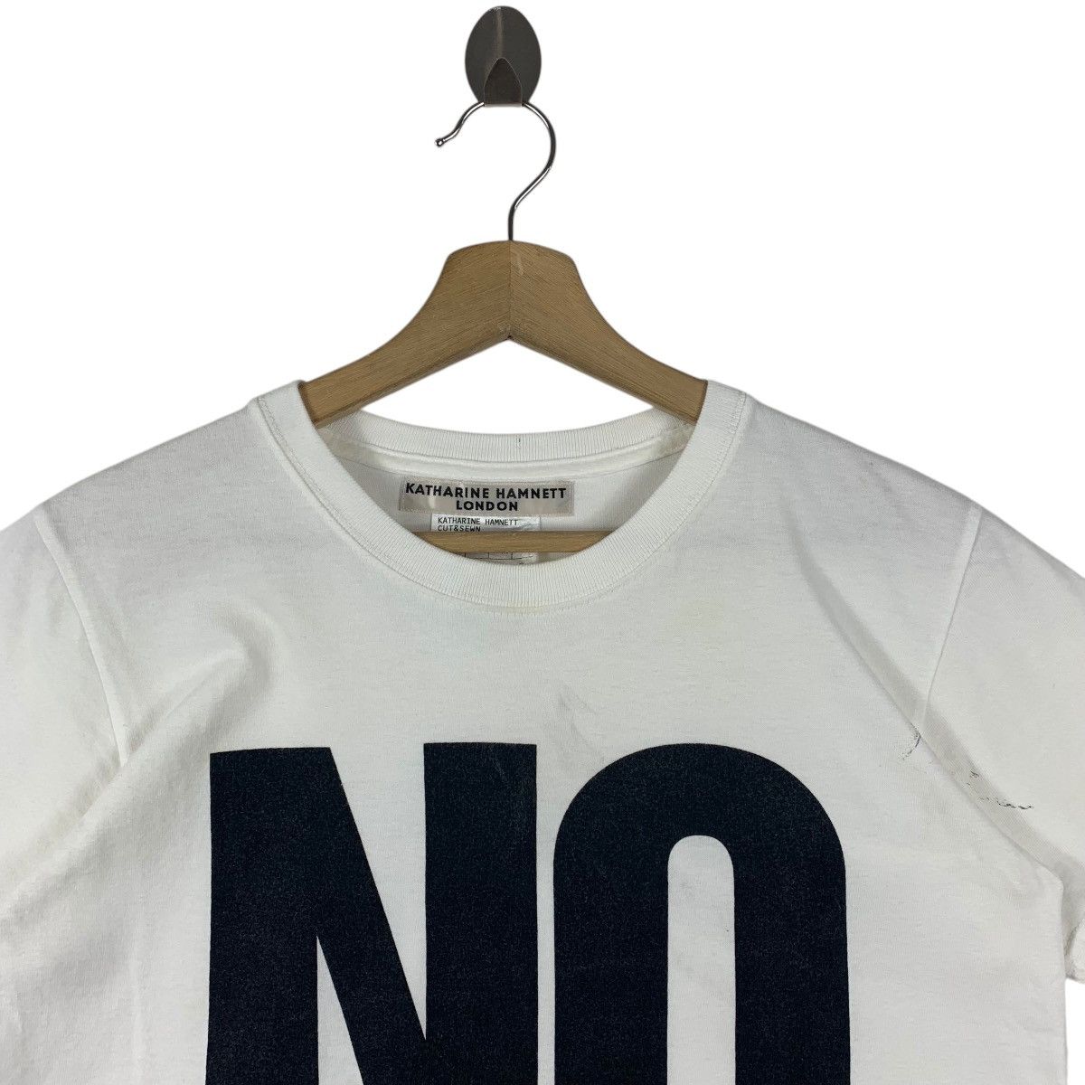 Designer × Katharine Hamnett London KATHARINE HAMNETT cut & sewn no war spellout tee Size S / US 4 / IT 40 - 2 Thumbnail