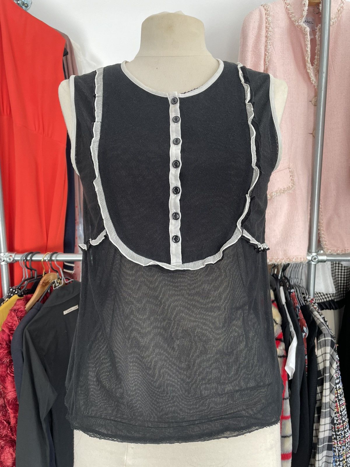 Chanel × Karl Lagerfeld Chanel 2007 mesh tank top Size M / US 6-8 / IT 42-44 - 5 Thumbnail