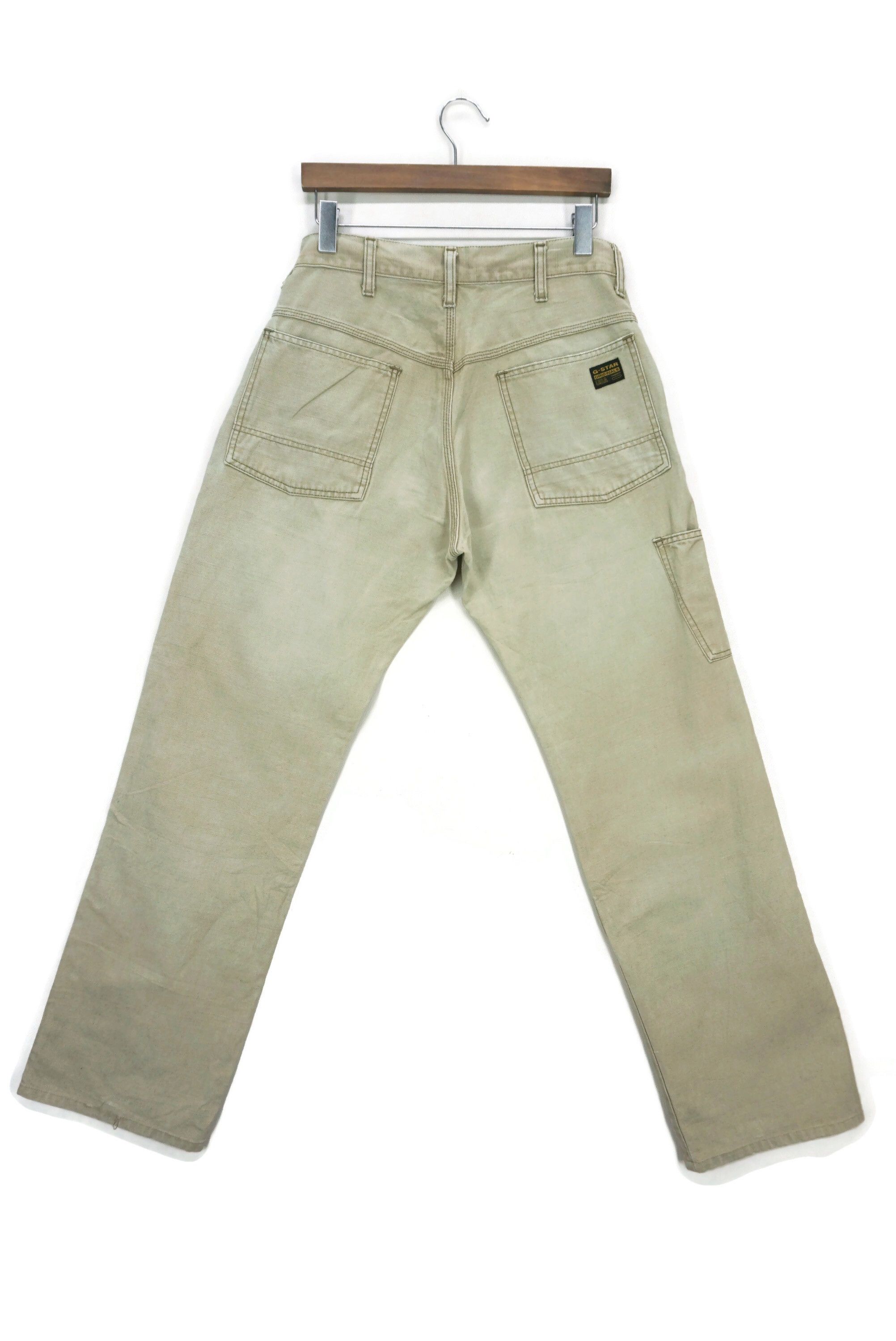 Vintage G-Star Jeans W30xL34 Linen Blend Union Workwear Carpenter Size US 29 - 1 Thumbnail