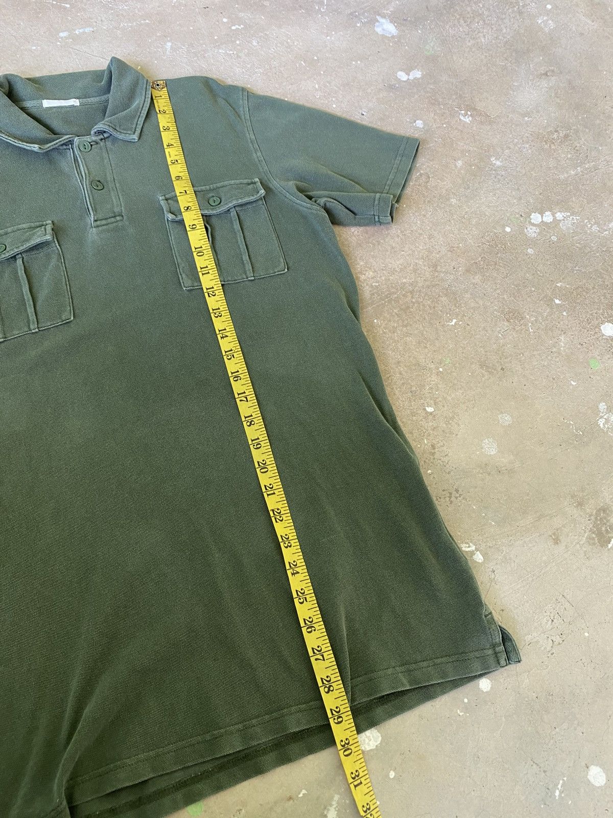 GU GU Olive Military Pocket Polo Japanese Utility Shirt Size US M / EU 48-50 / 2 - 9 Thumbnail