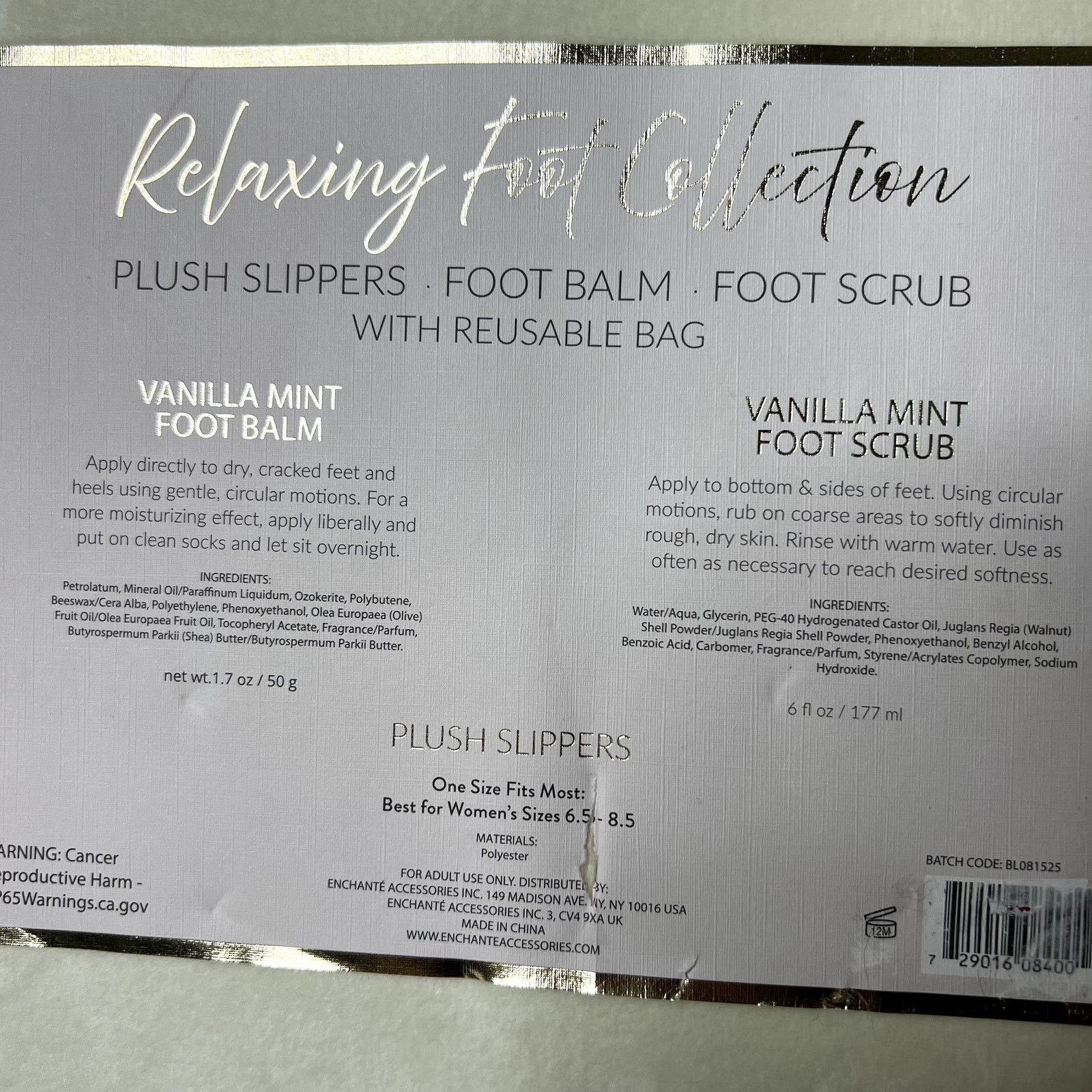 Other Enchante Accessories Slippers Foot Balm Scrub Bag Gift Set Size US 8 / IT 38 - 5 Thumbnail