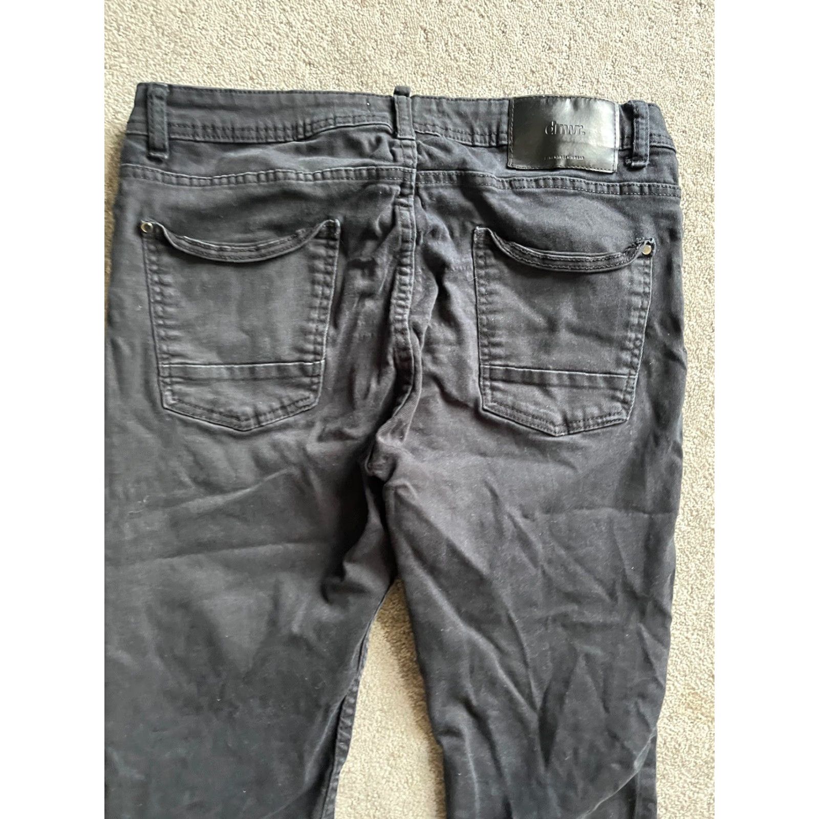 Zara ZARA Premium Skinny Jeans Women Size 34 Black Charcoal Wash Distressed Slim Fit Denim Grunge Size 24" / US 00 / IT 34 - 2 Thumbnail
