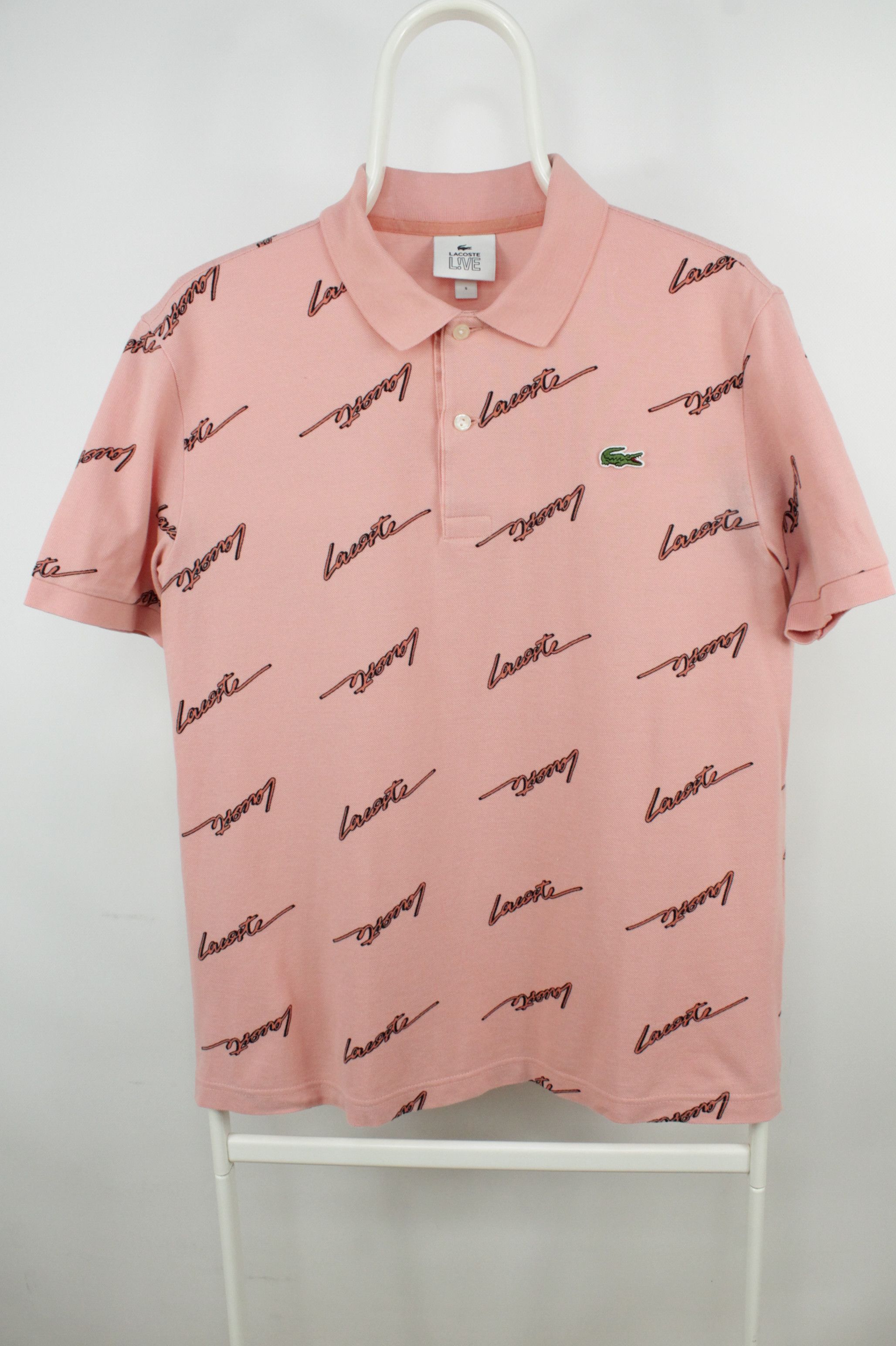 Lacoste Lacoste L!VE Standard Fit Print Cotton Piqué Polo Men's Size US S / EU 44-46 / 1 - 1 Thumbnail