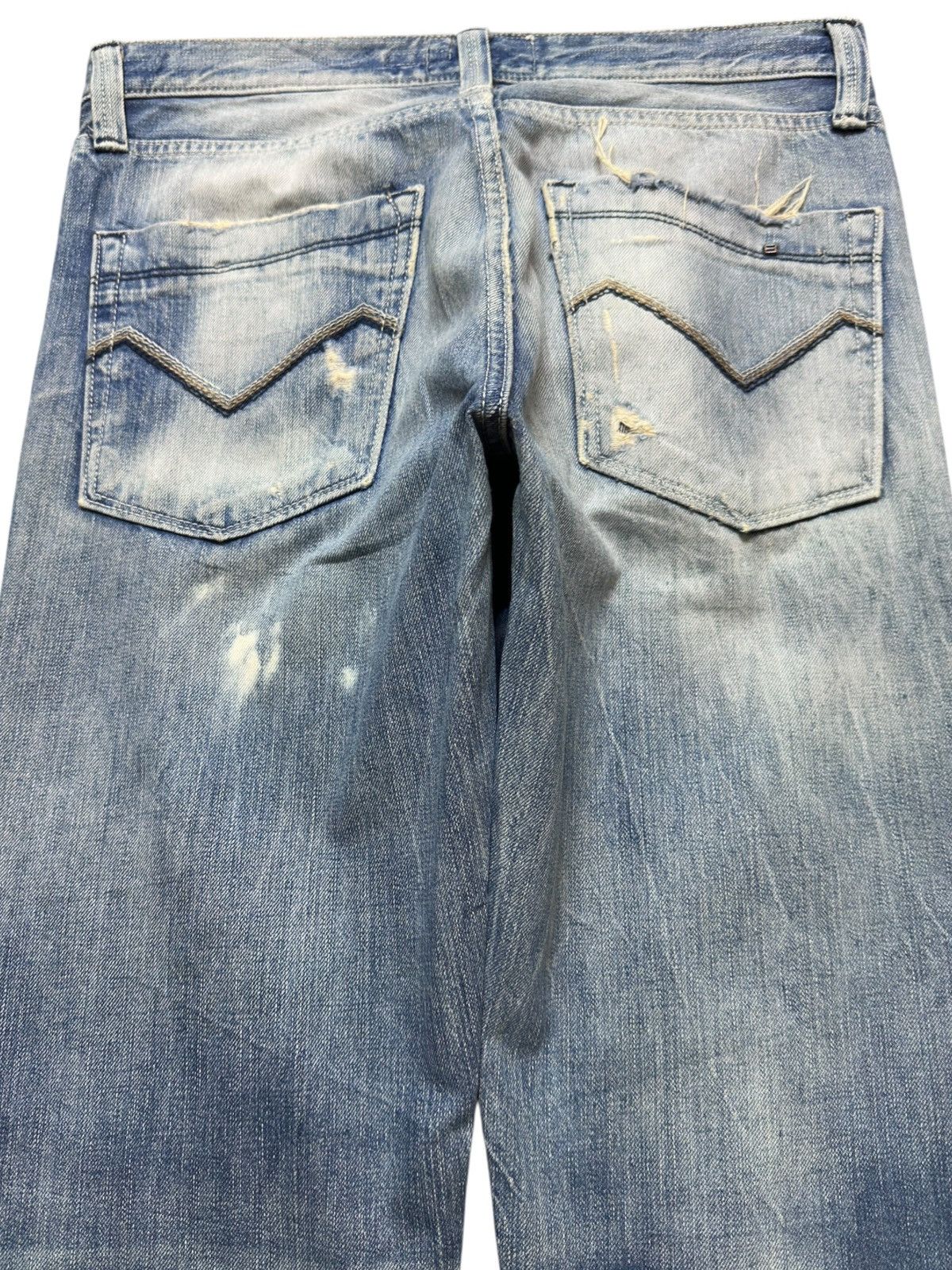 Energie Vintage Energie Straight Faded Ripped Distressed Denim Size US 30 / EU 46 - 5 Thumbnail