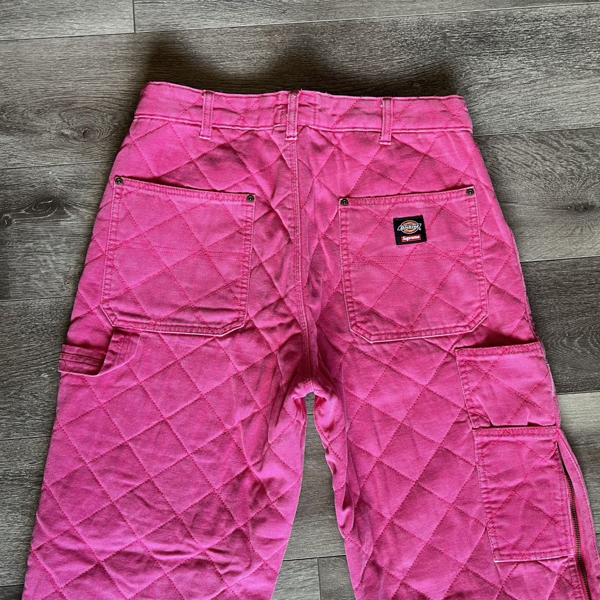 Dickies × Supreme Supreme x Dickies Quilted Double Knee Painter Pant Pink FW21 Size US 32 / EU 48 - 4 Thumbnail