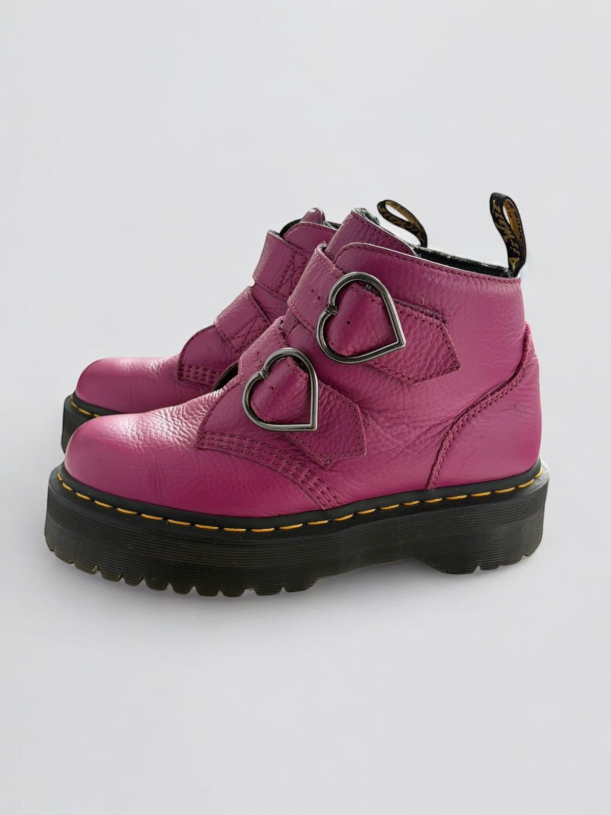 Dr. Martens 🔥Y2K DR MARTENS HEART BUCKLE BOOTS BRATZ CYBER GOTH GIRLCORE Size US 6 / EU 39 - 3 Thumbnail