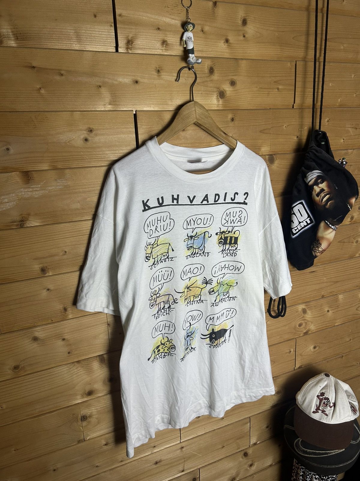 Vintage Vintage 90s Kuhvadis single stitch t shirt Size US XL / EU 56 / 4 - 1 Thumbnail
